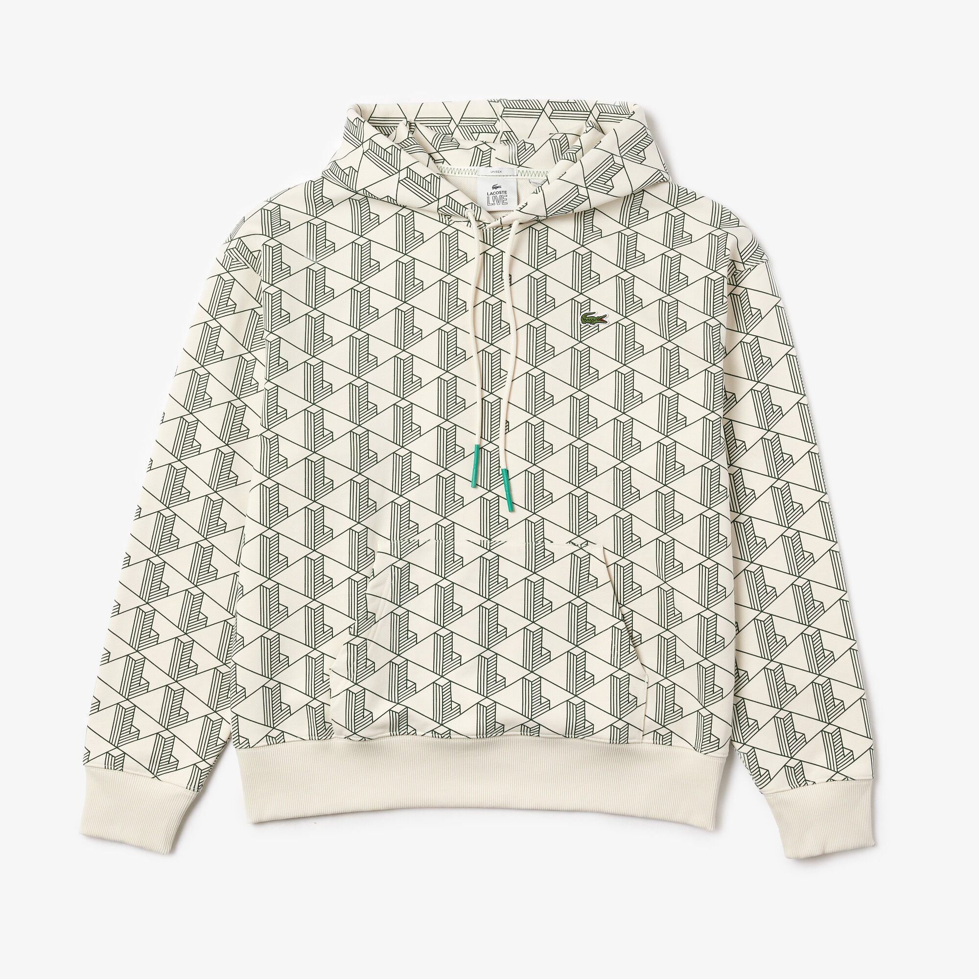 Buy Unisex Lacoste L VE Loose Fit Monogram Hoodie Lacoste QA