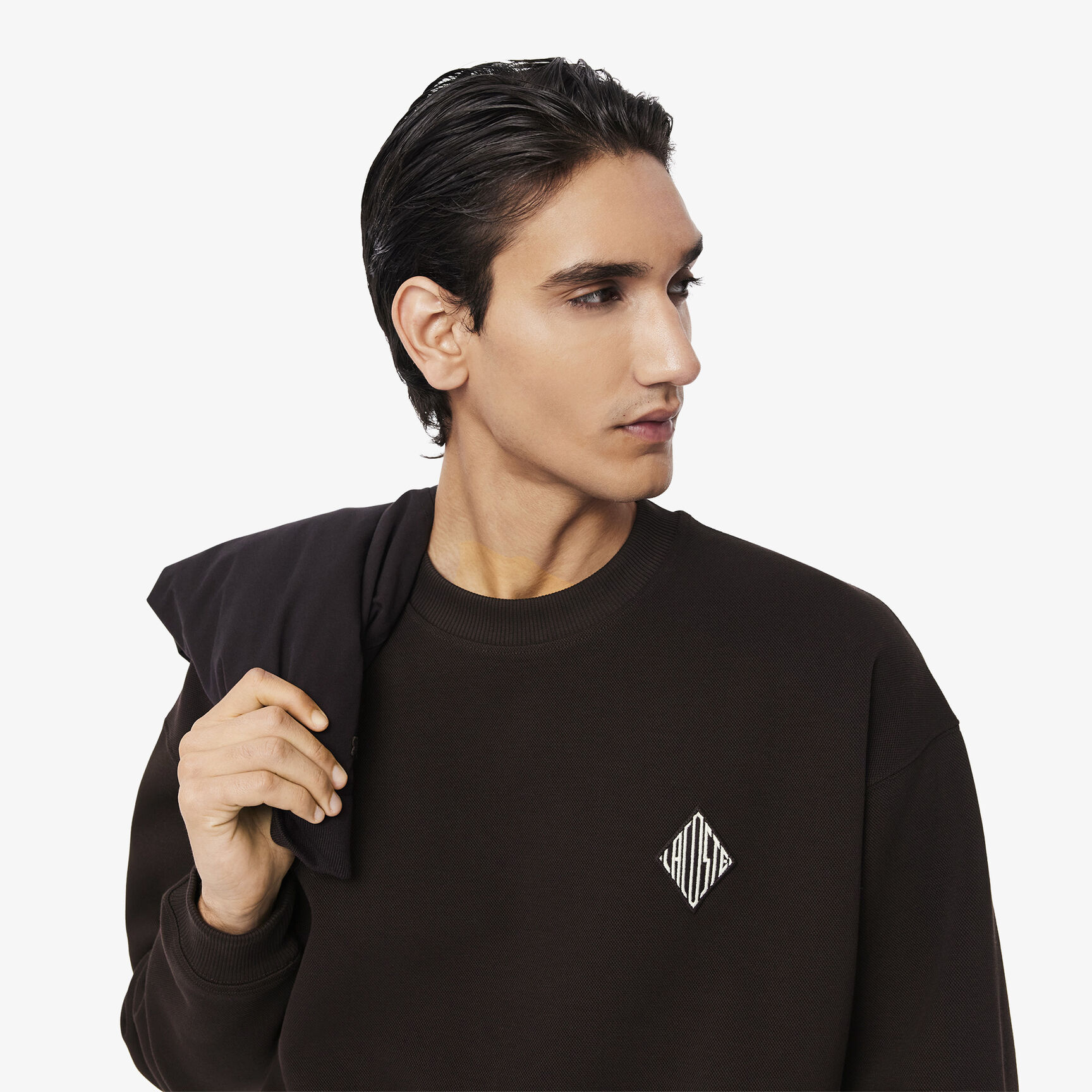 Double Face Pique Badge Sweatshirt