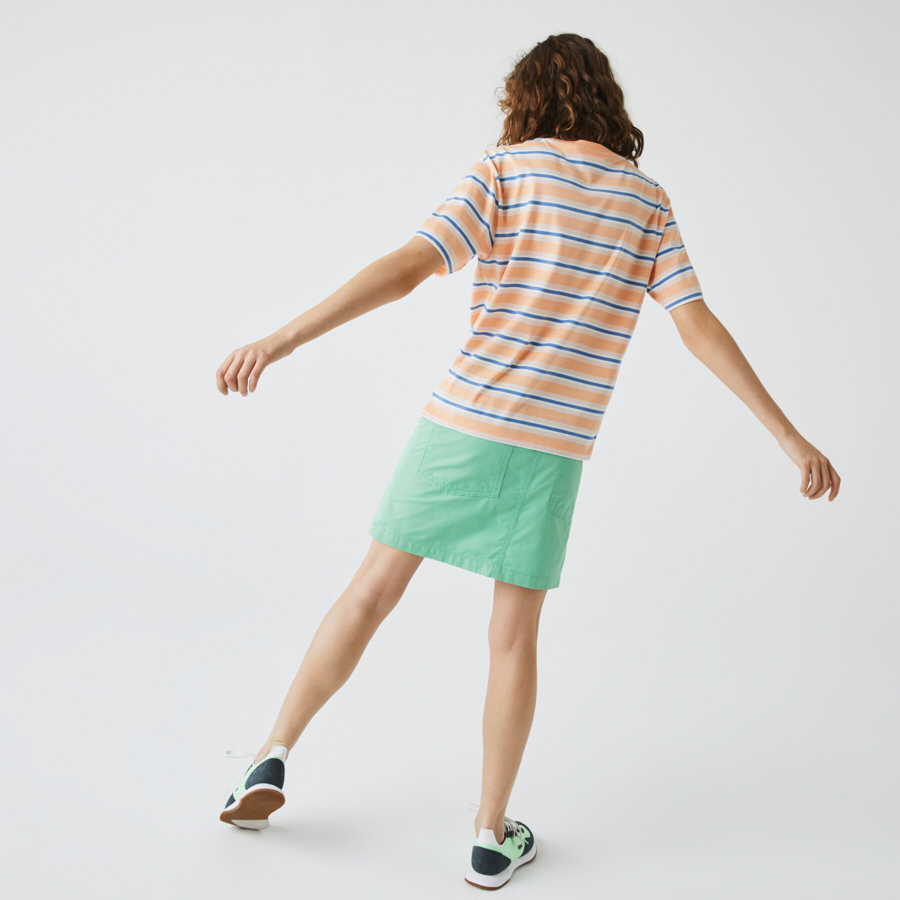 Women’s Crew Neck Striped Cotton T-shirt lacoste women s crew neck striped cotton t shirt
