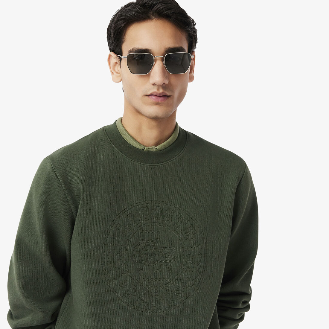 Embossed Logo Pique Sweatshirt Embossed Logo Pique Sweatshirt
