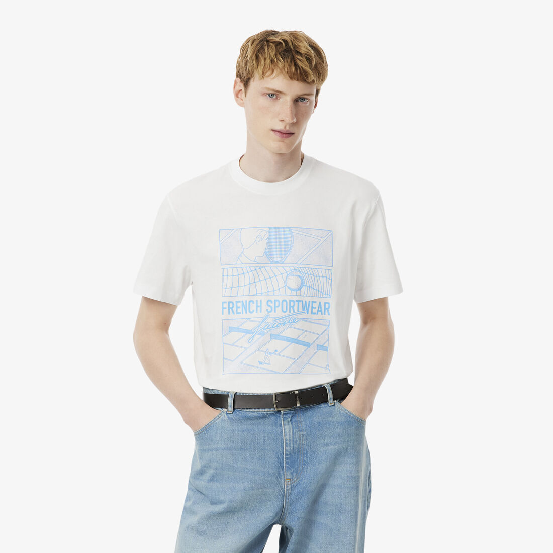 Men's Lacoste Pin And Flat Buckle Belt Gift Set Men's Lacoste Pin And Flat Buckle Belt Gift Set