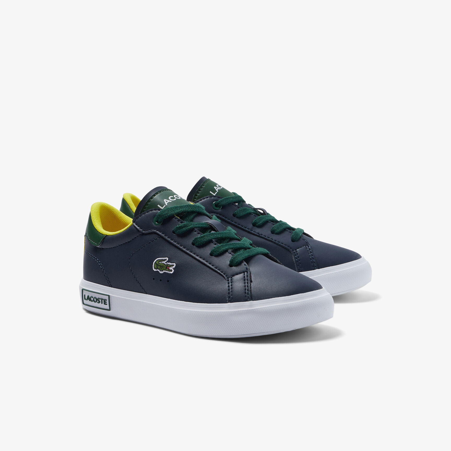 Children's Lacoste Powercourt Synthetic Popped Heel Sneakers