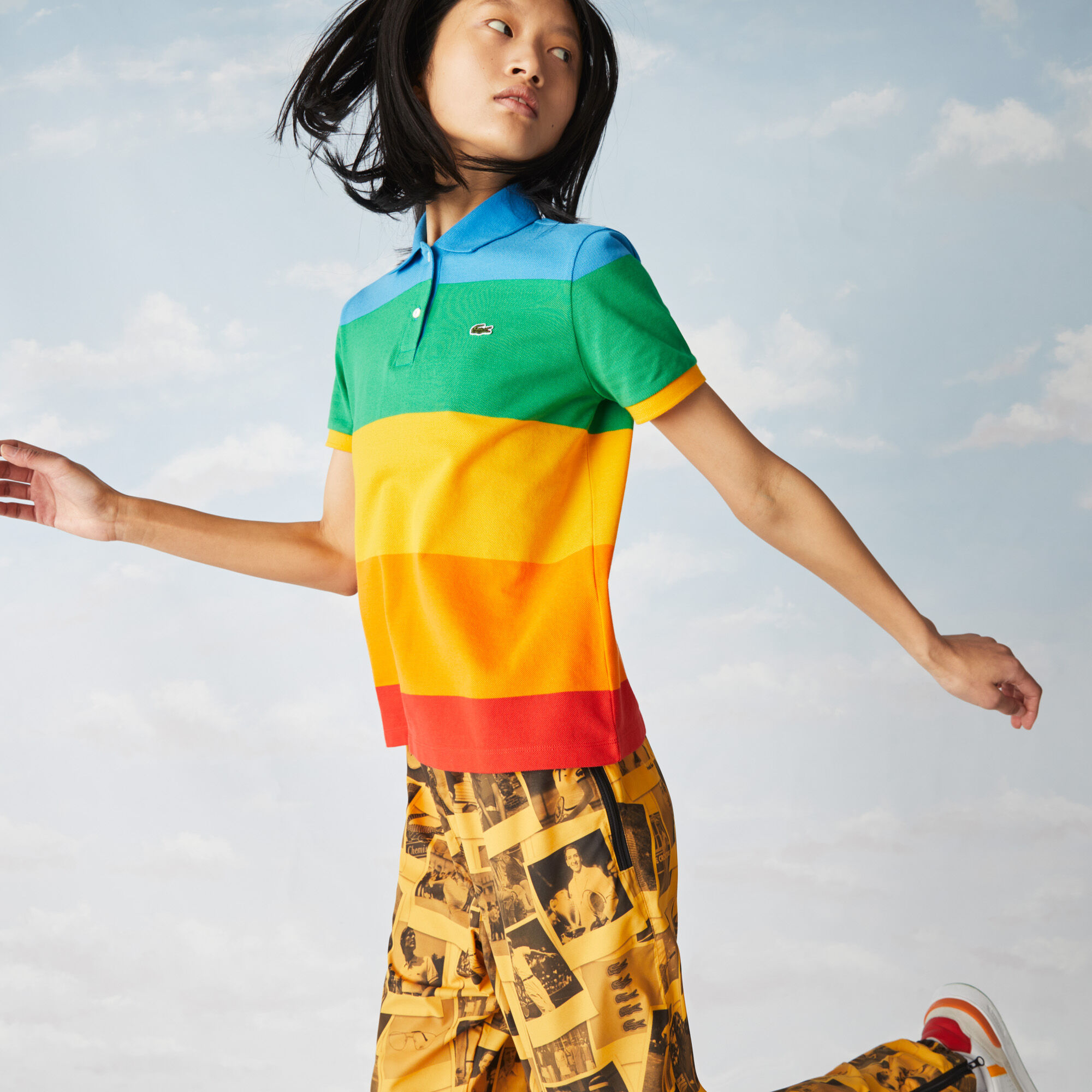 Women’s Polaroid Collaboration Color Striped Regular Fit Polo Women’s Polaroid Collaboration Color Striped Regular Fit Polo
