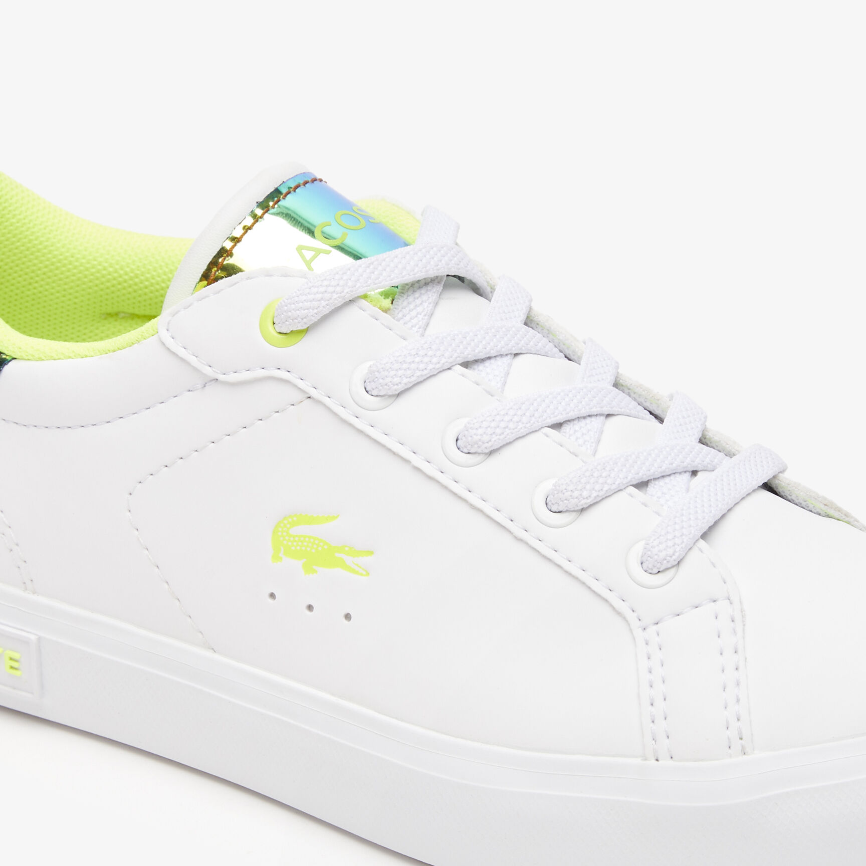 Children's Lacoste Powercourt Synthetic Heel Pop Trainers