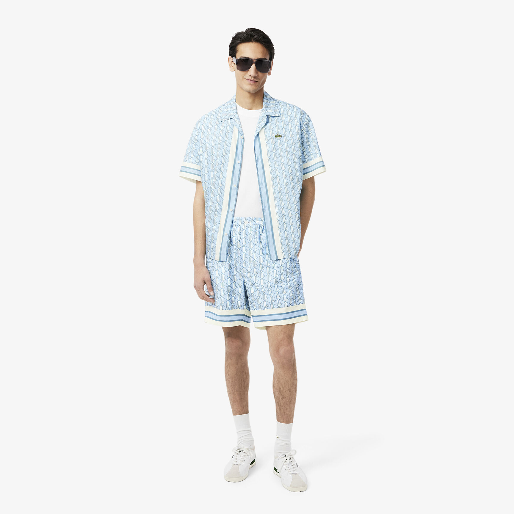 Lightweight Monogram Print Shorts