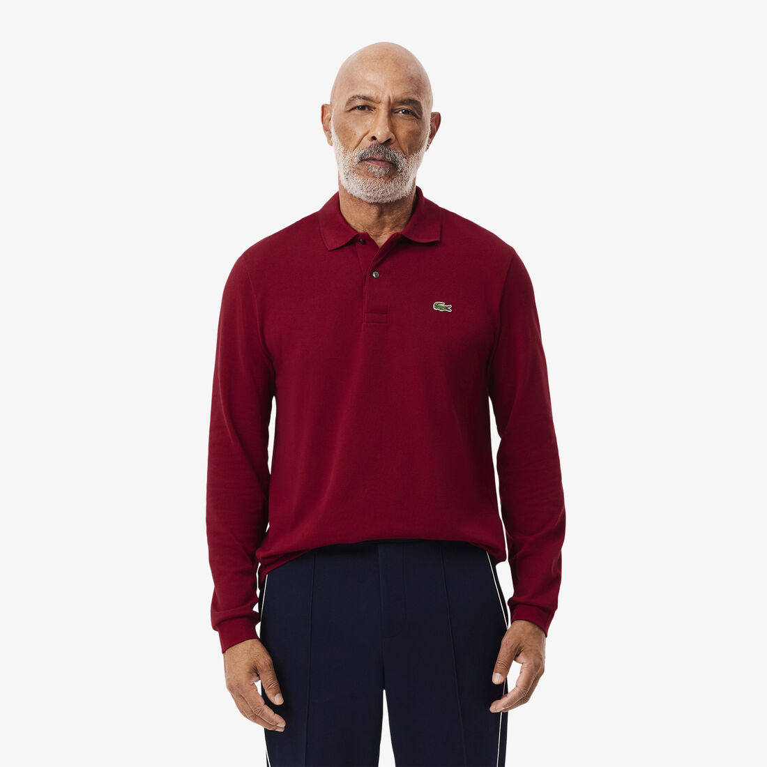 قميص بولو كلاسيكي بأكمام طويلة مقاس L.12.12