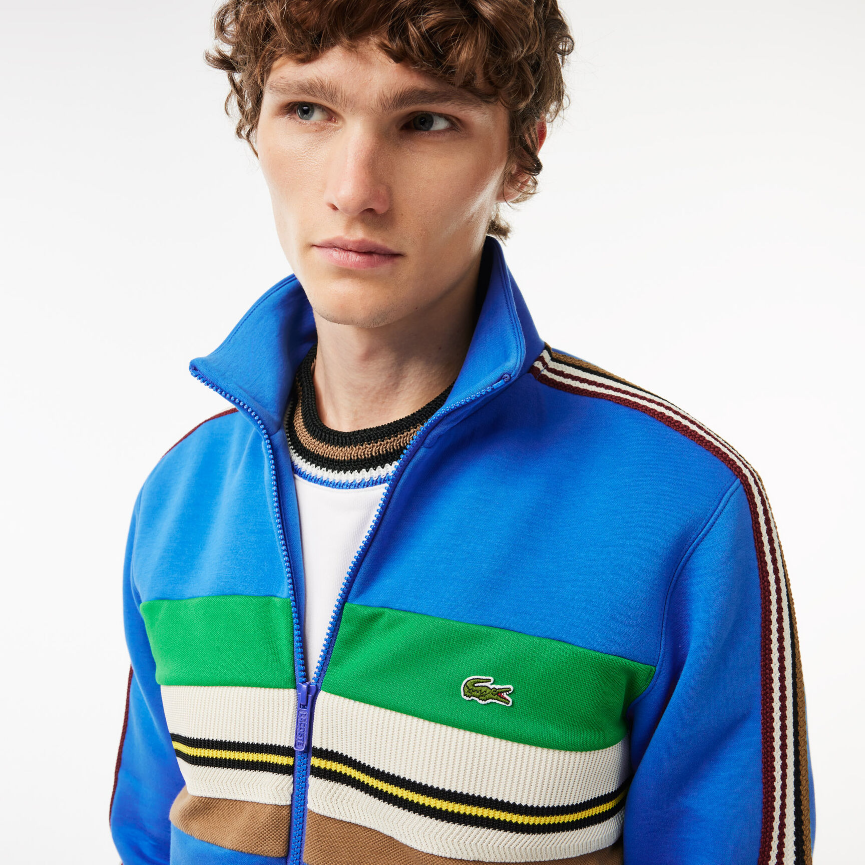 Paris French Made Zipped Colourblock Sweatshirt