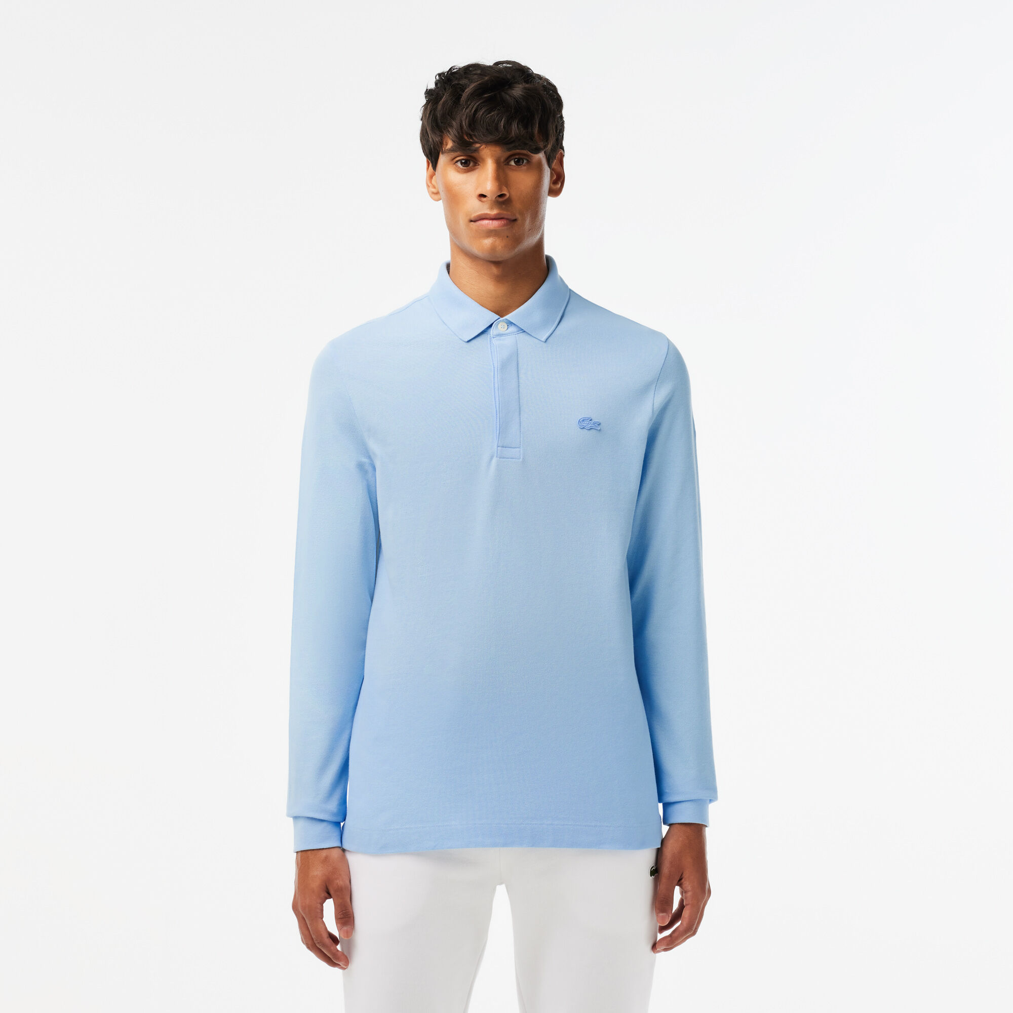 Buy Smart Paris long sleeve stretch cotton Polo Shirt Lacoste QA