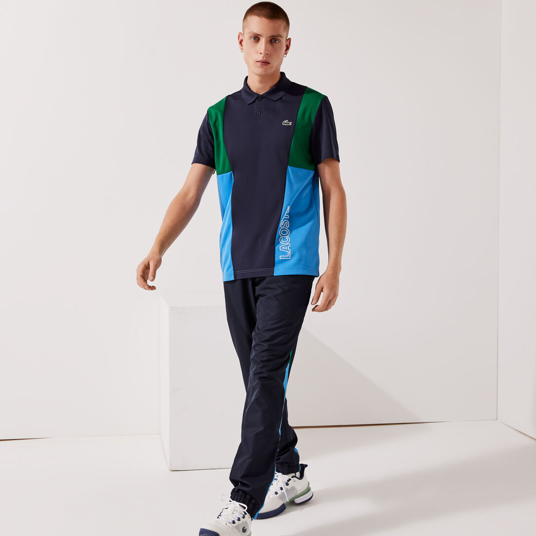 Men's Lacoste SPORT Graphic Breathable And Resistant Piqu&eacute; Polo Shirt