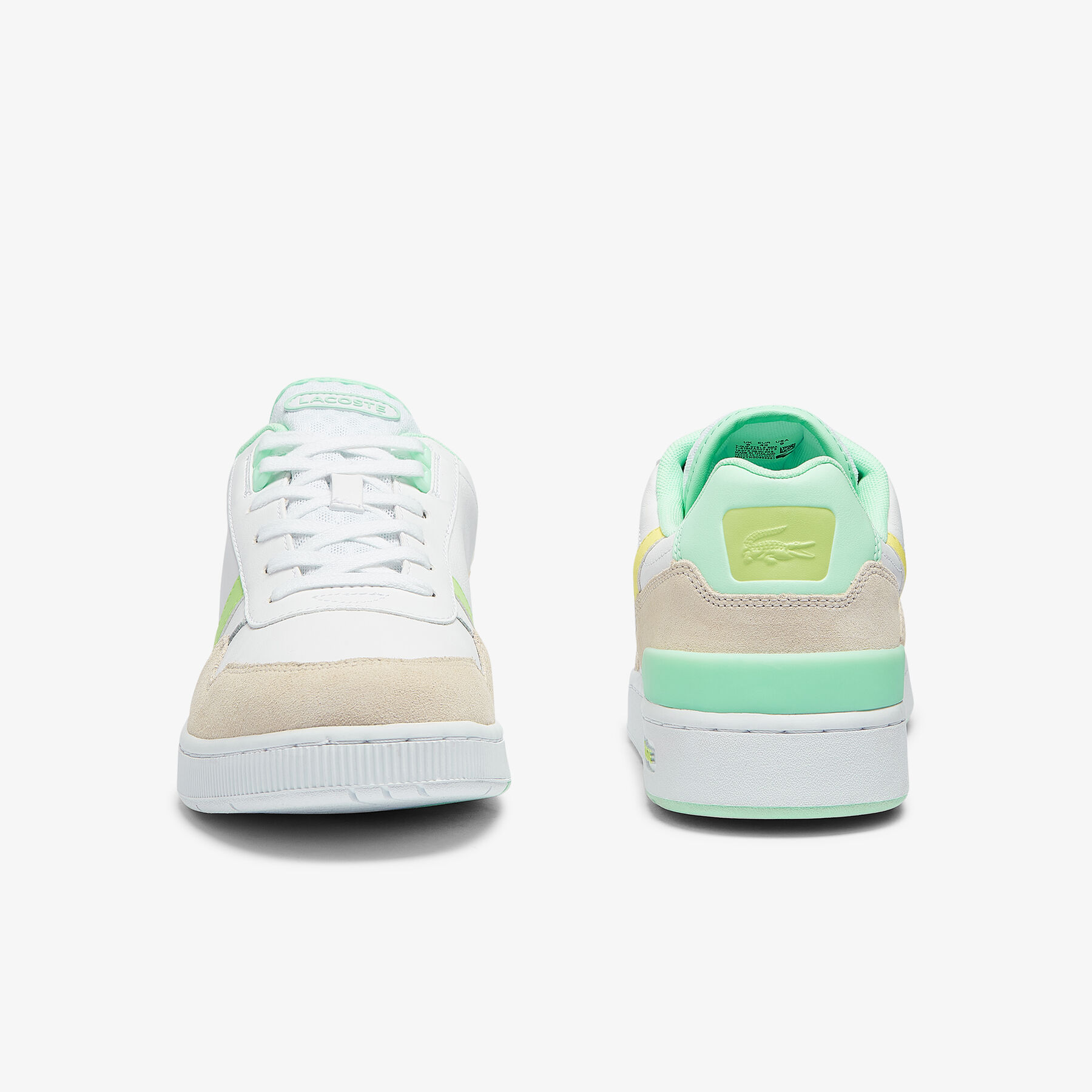 Men's T-Clip Leather Citrus Accent Trainers lacoste men s t clip leather citrus accent trainers