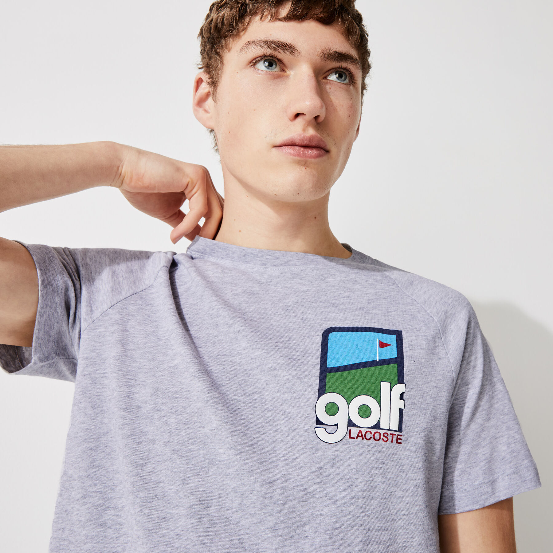 تي شيرت مسامي قطني للجولف للرجال مع تصميم ثلاثي الأبعاد مجموعة Lacoste SPORT لاكوست تي شيرت مسامي قطني للجولف للرجال مع تصميم ثلاثي الأبعاد مجموعة lacoste sport