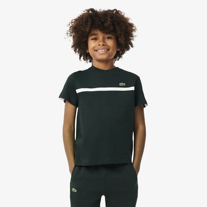 lacoste cotton colour block t shirt