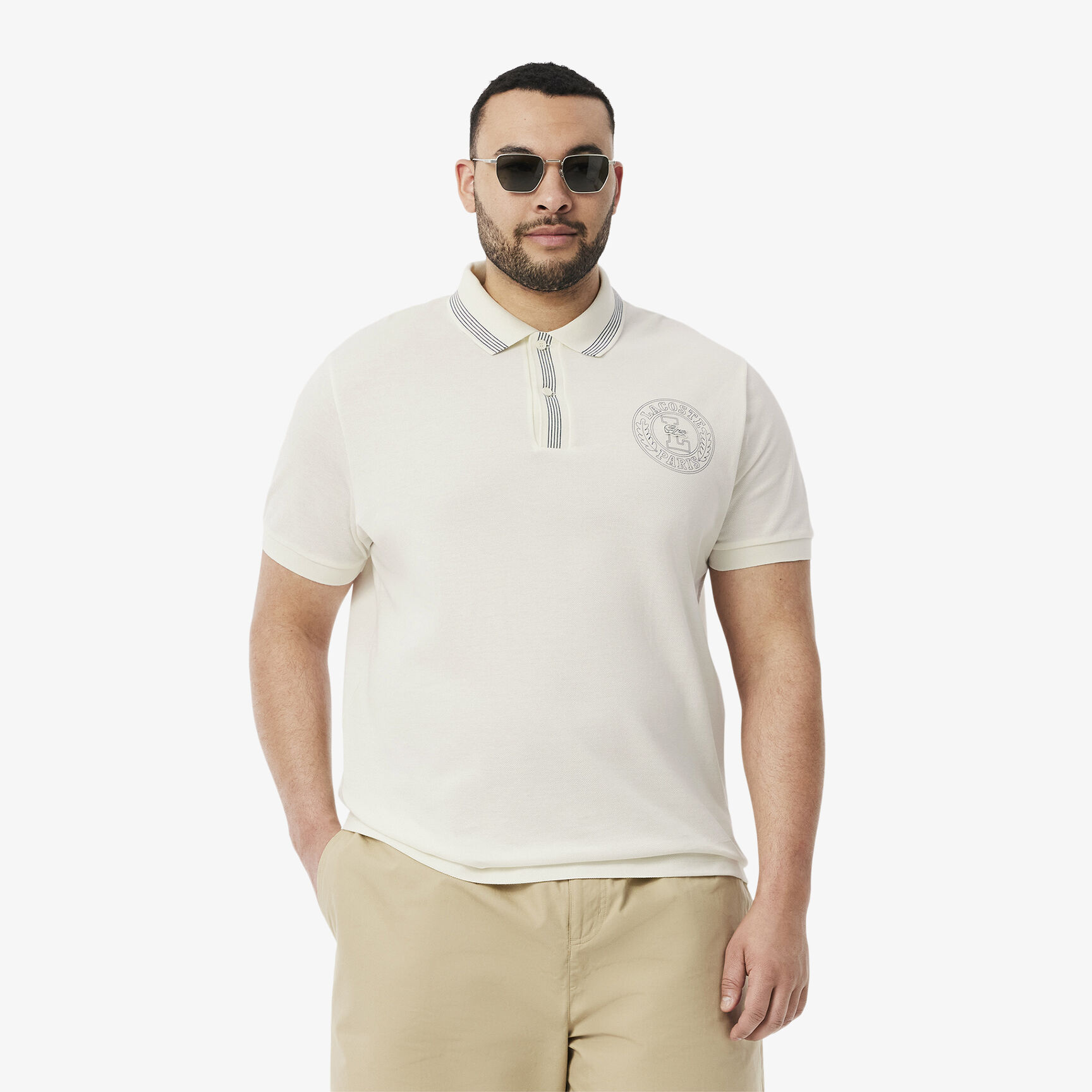 Regular Fit L.12.12 Badge Print Polo Shirt Regular Fit L.12.12 Badge Print Polo Shirt