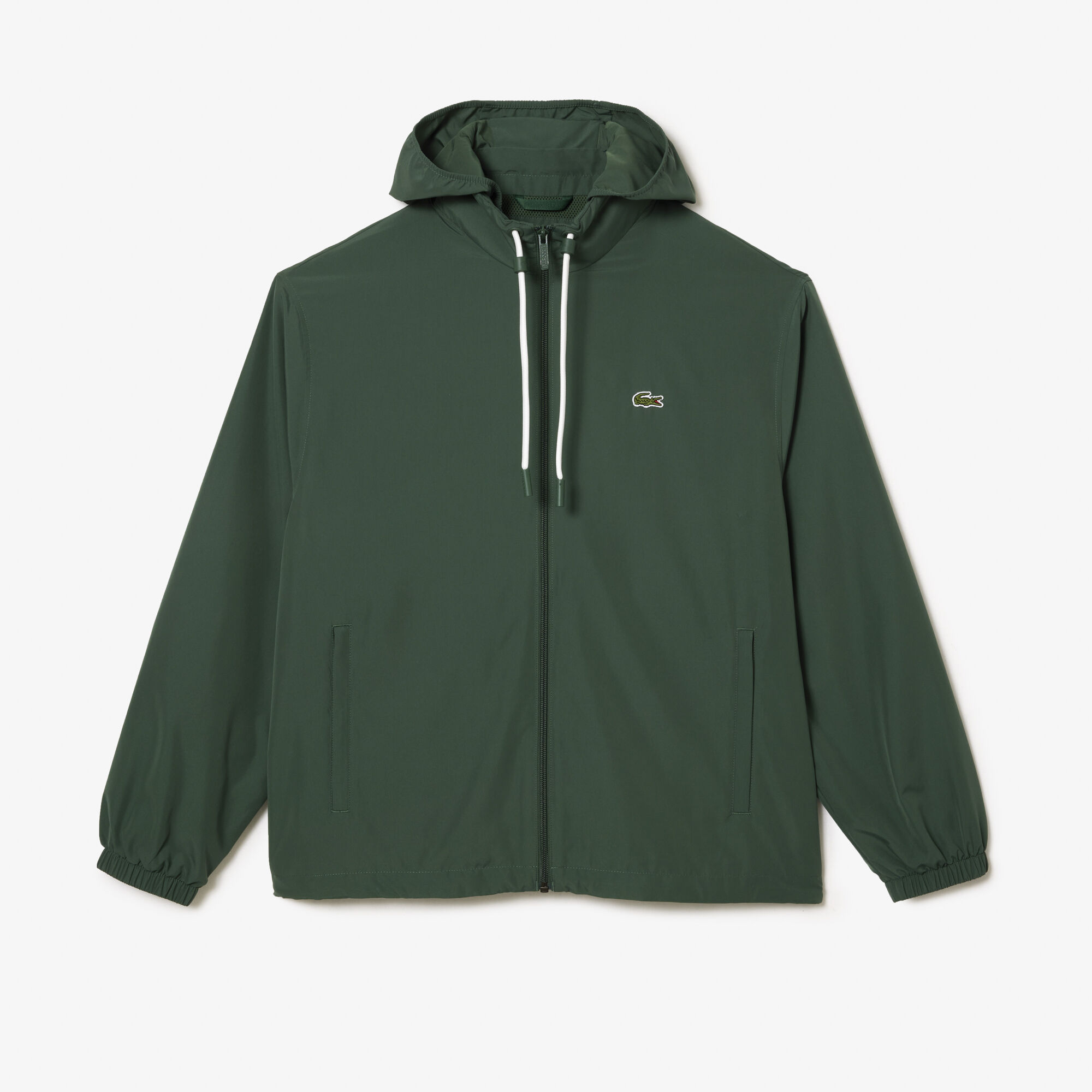 Short Water-resistant Sportsuit Jacket with Removable Hood, Dark
