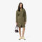 lacoste oversized cotton zip front shirt dress