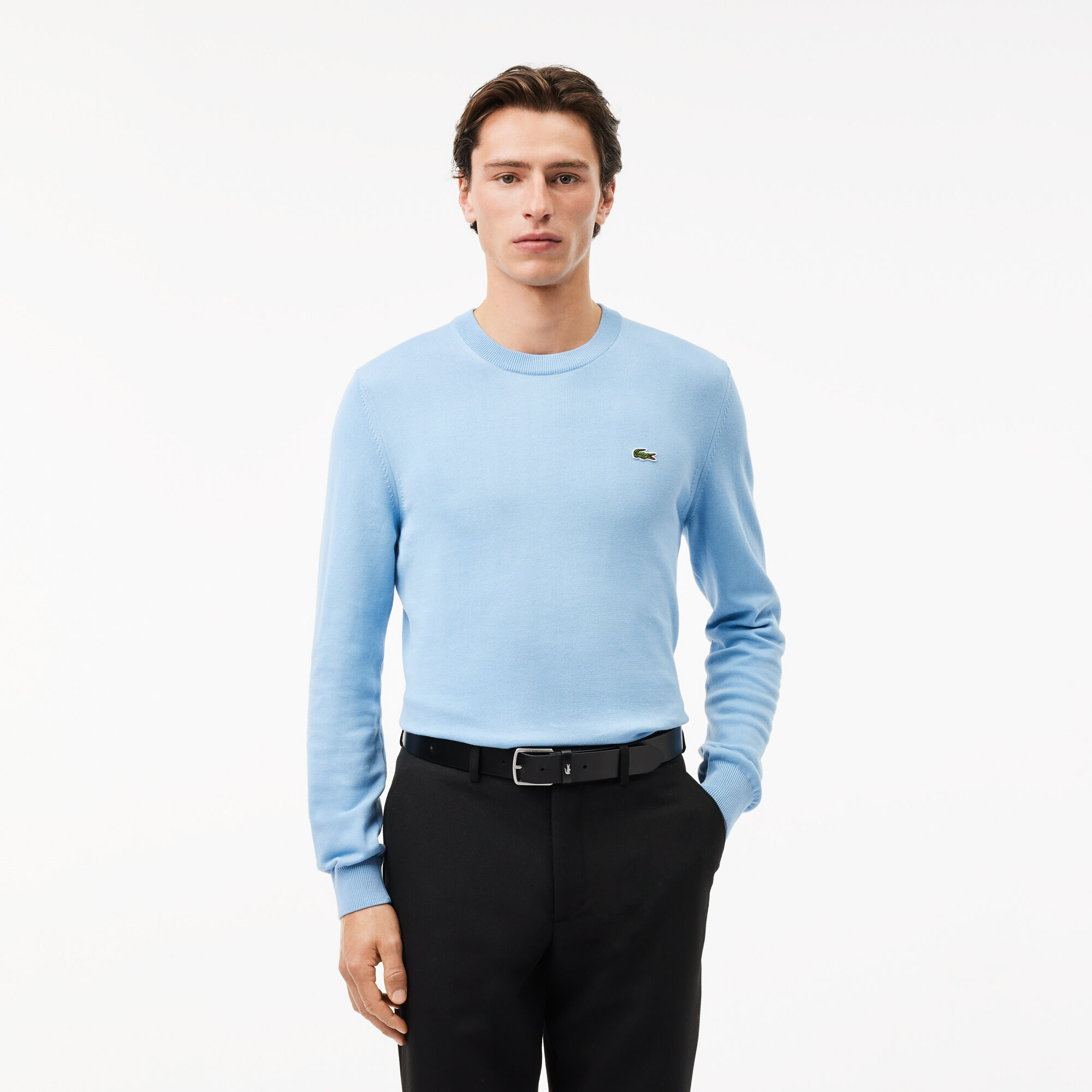 Buy Monochrome Cotton Crew Neck Sweater | Lacoste QA