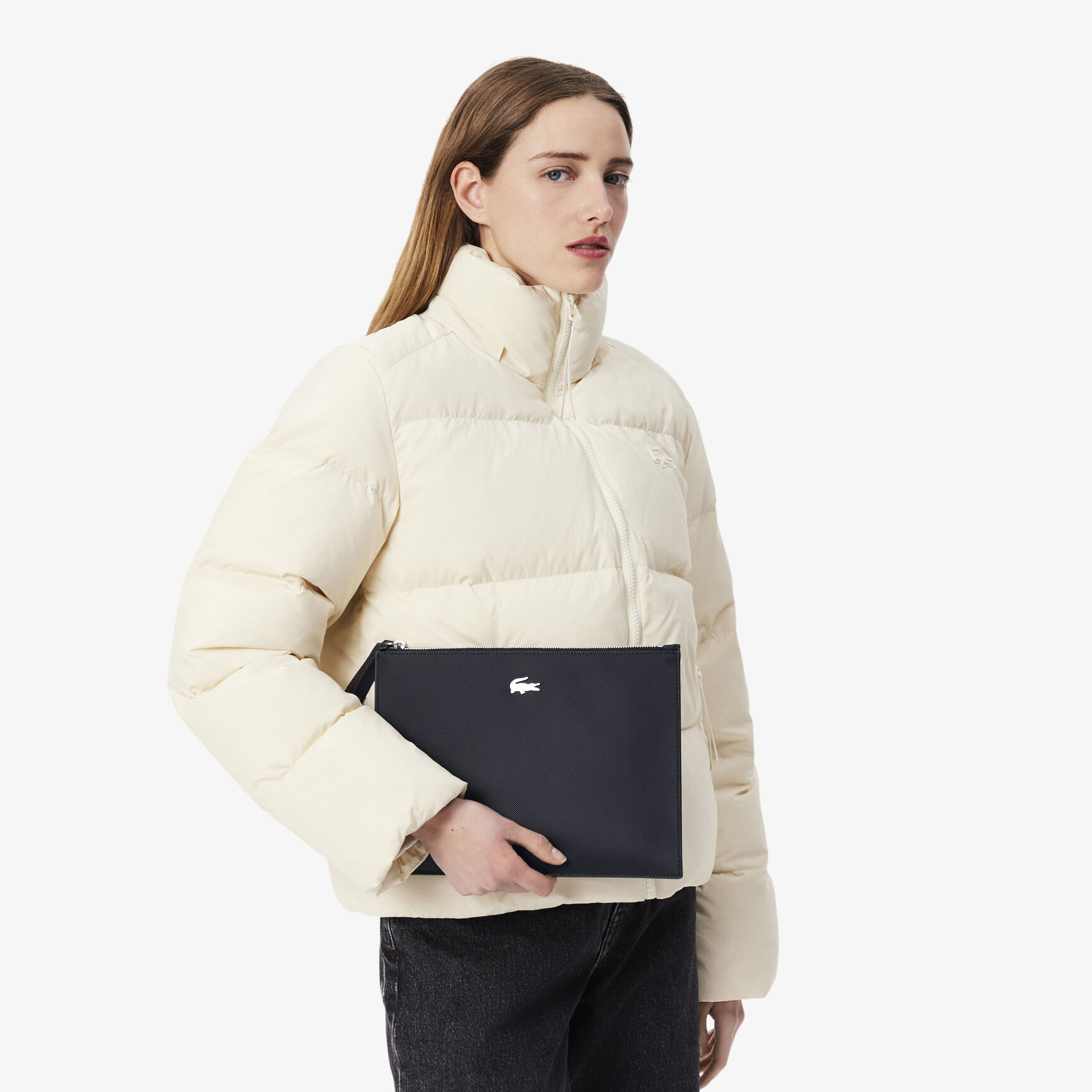 حقيبة آنا من قماش بيكيه المطلي