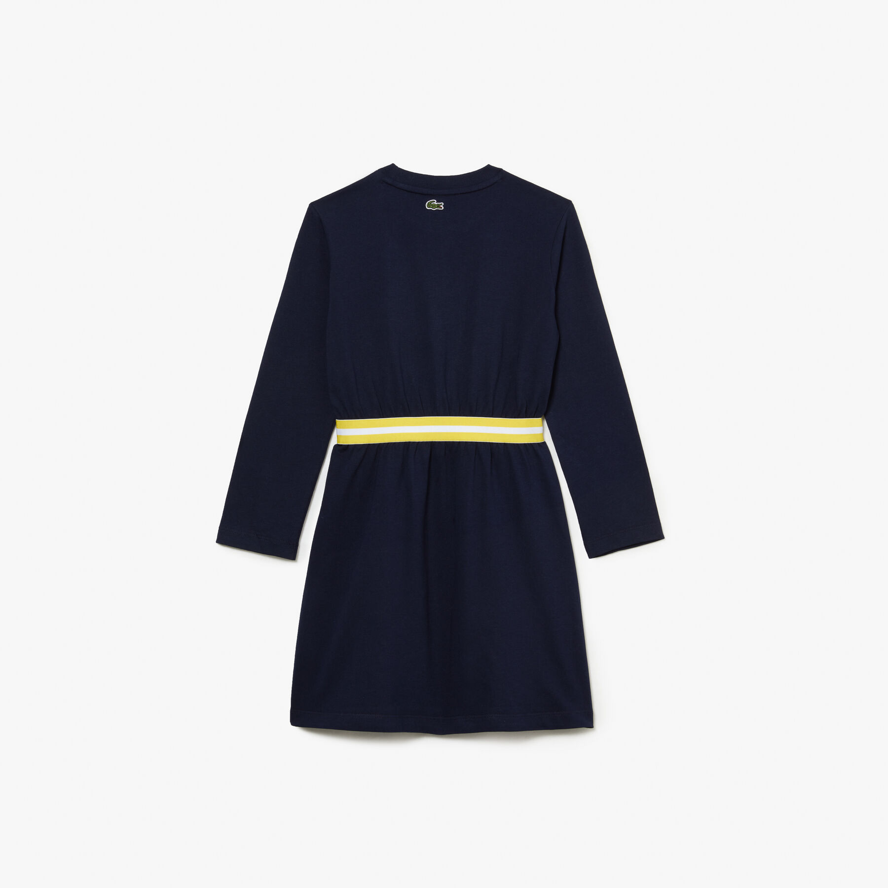 Girls' Lacoste Contrast Waist Cotton Jersey Dress girls lacoste contrast waist cotton jersey dress