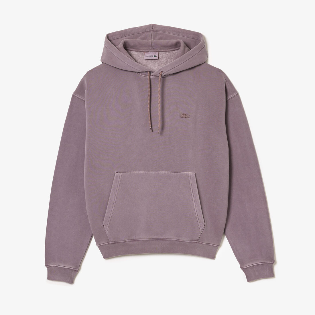 سويت شيرت فلانيل بقصّة كلاسيكية مزين بشريط يحمل كلمة Lacoste للرجال