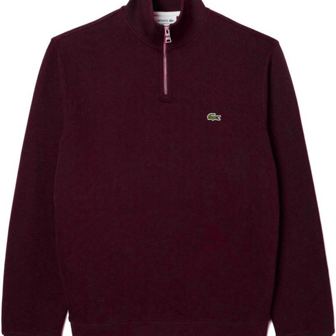 Zip-Up High Neck Interlock Sweatshirt 
