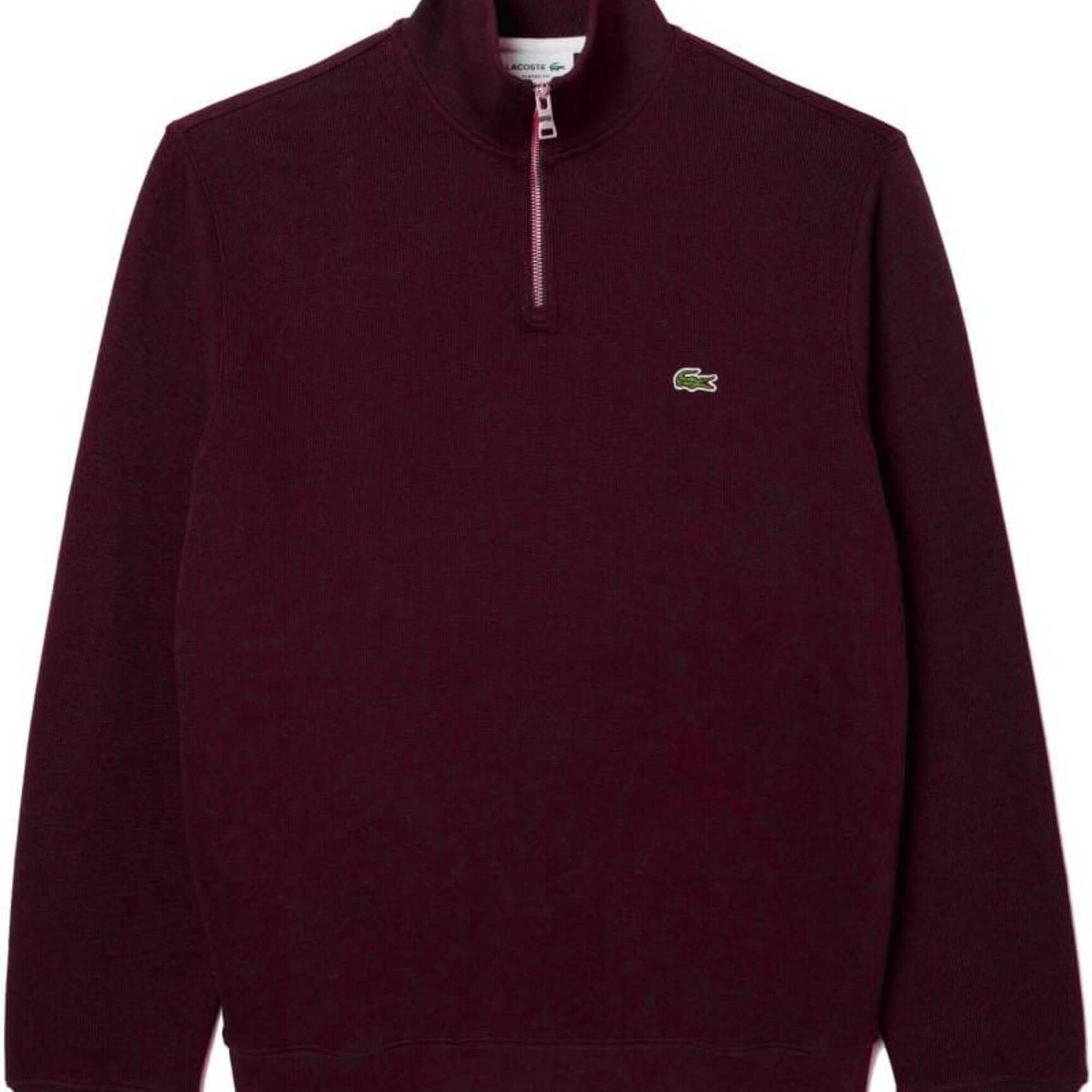 Zip-Up High Neck Interlock Sweatshirt 