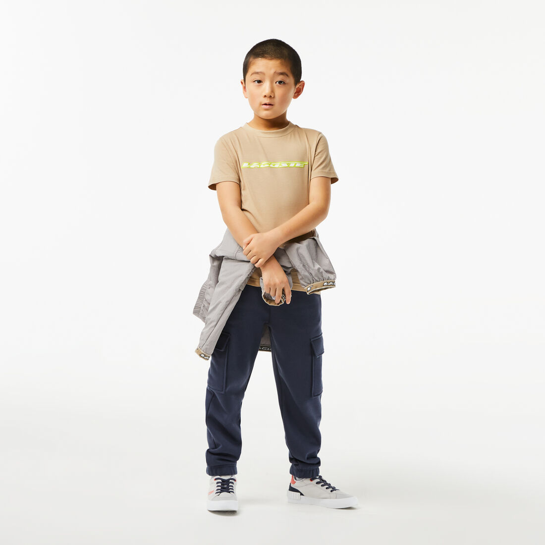 تيشيرت لاكوست بطبعة محددة بلون مغاير قطن جيرسيه للأطفال تيشيرت لاكوست بطبعة محددة بلون مغاير قطن جيرسيه للأطفال