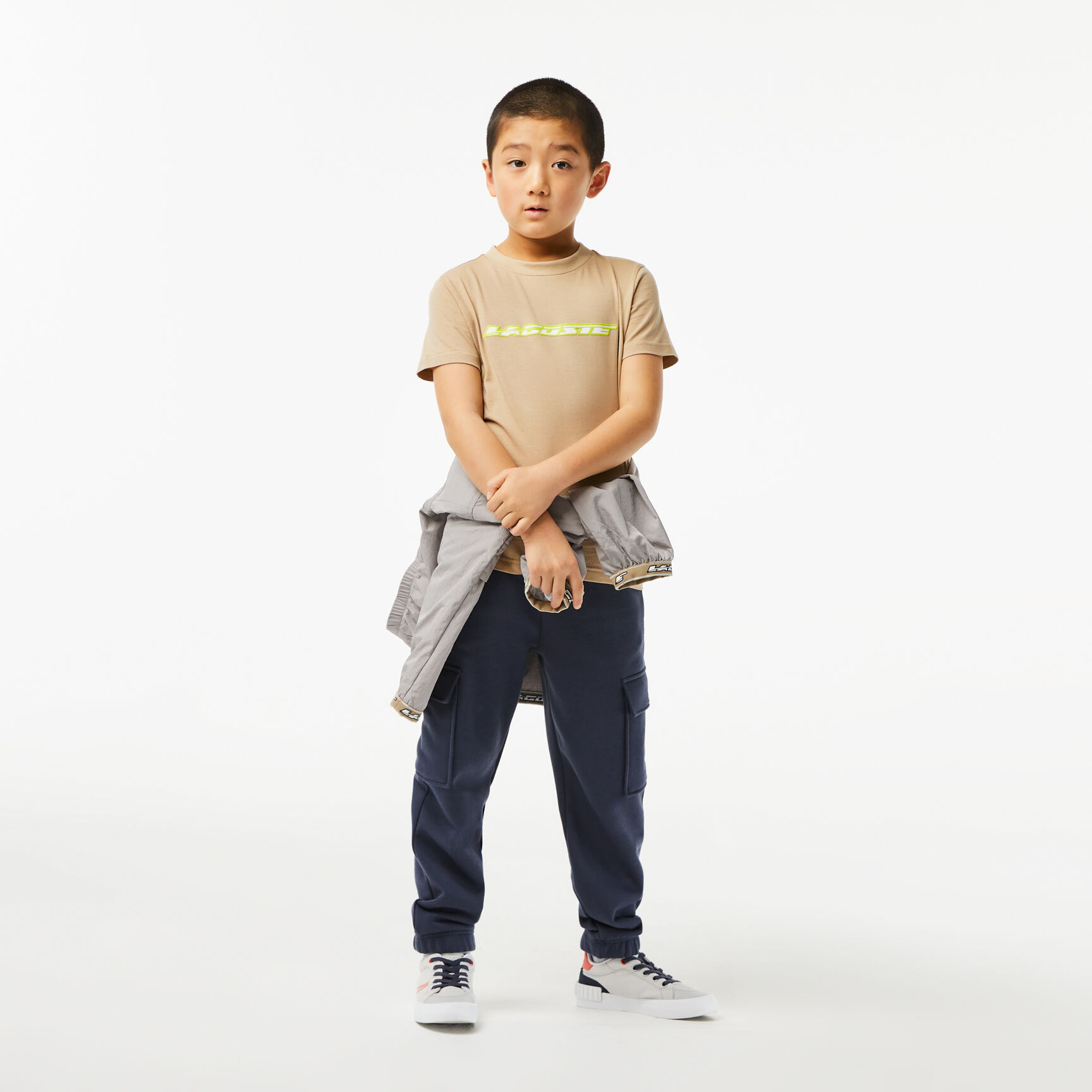 تيشيرت لاكوست بطبعة محددة بلون مغاير قطن جيرسيه للأطفال تيشيرت لاكوست بطبعة محددة بلون مغاير قطن جيرسيه للأطفال