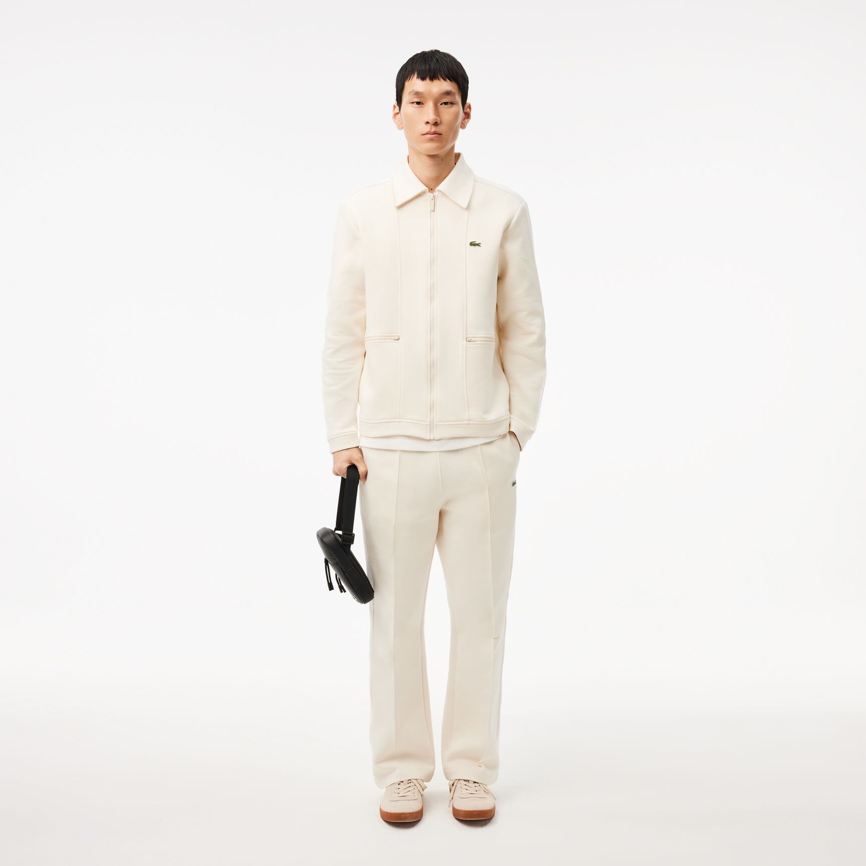 Men's LCST Coated Canvas Small Flat Crossbody Bag