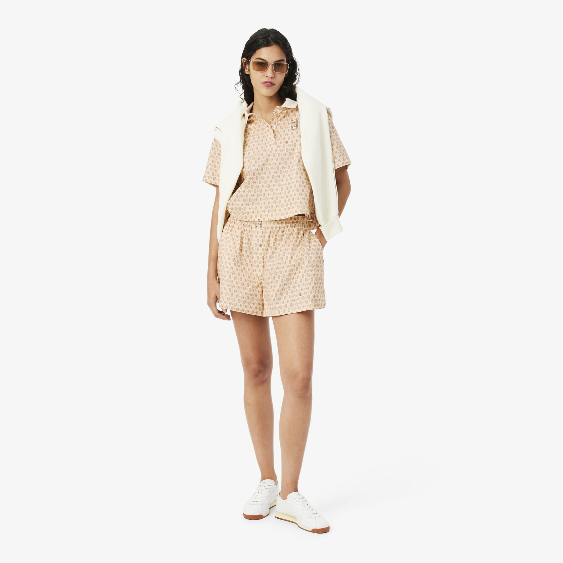 Printed Oversized Bermuda Shorts lacoste printed oversized bermuda shorts