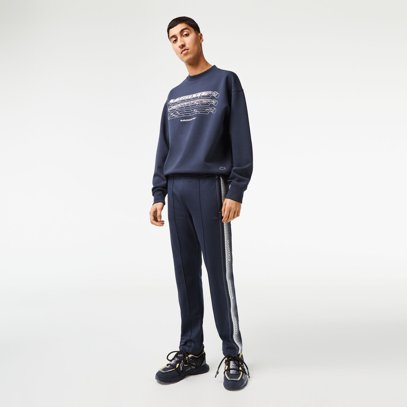Men's Lacoste Regular Fit Pique Track Pants Men's Lacoste Regular Fit Pique Track Pants