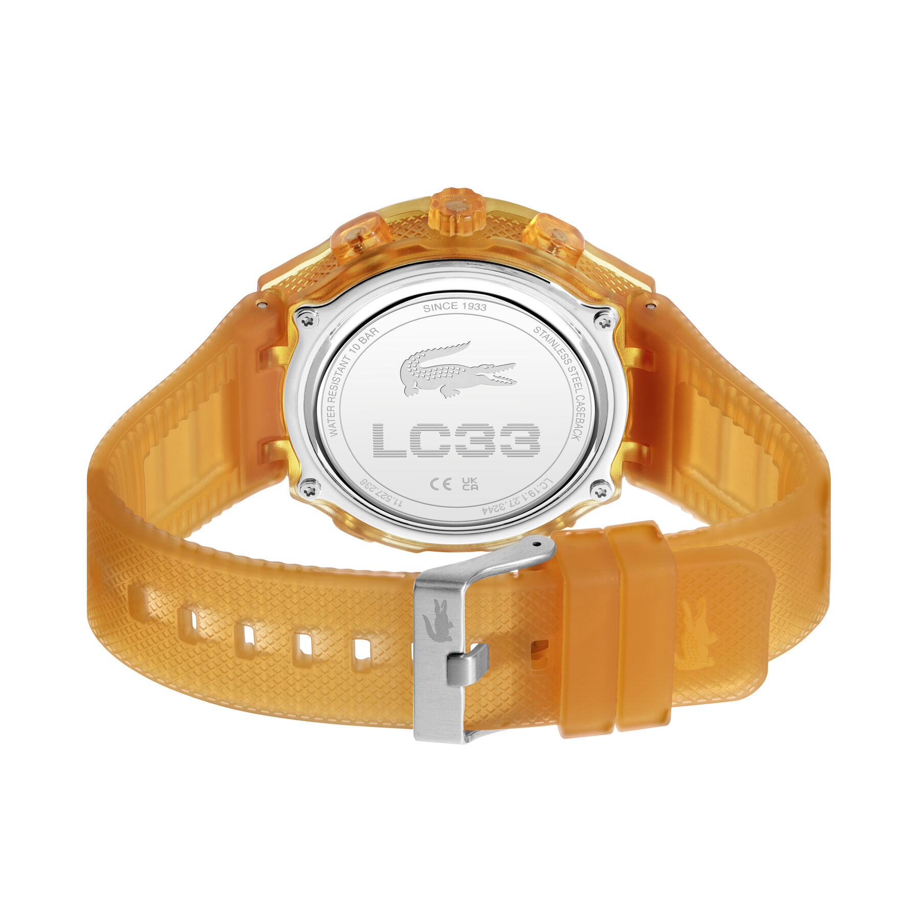 lacoste l33 silicone strap watch