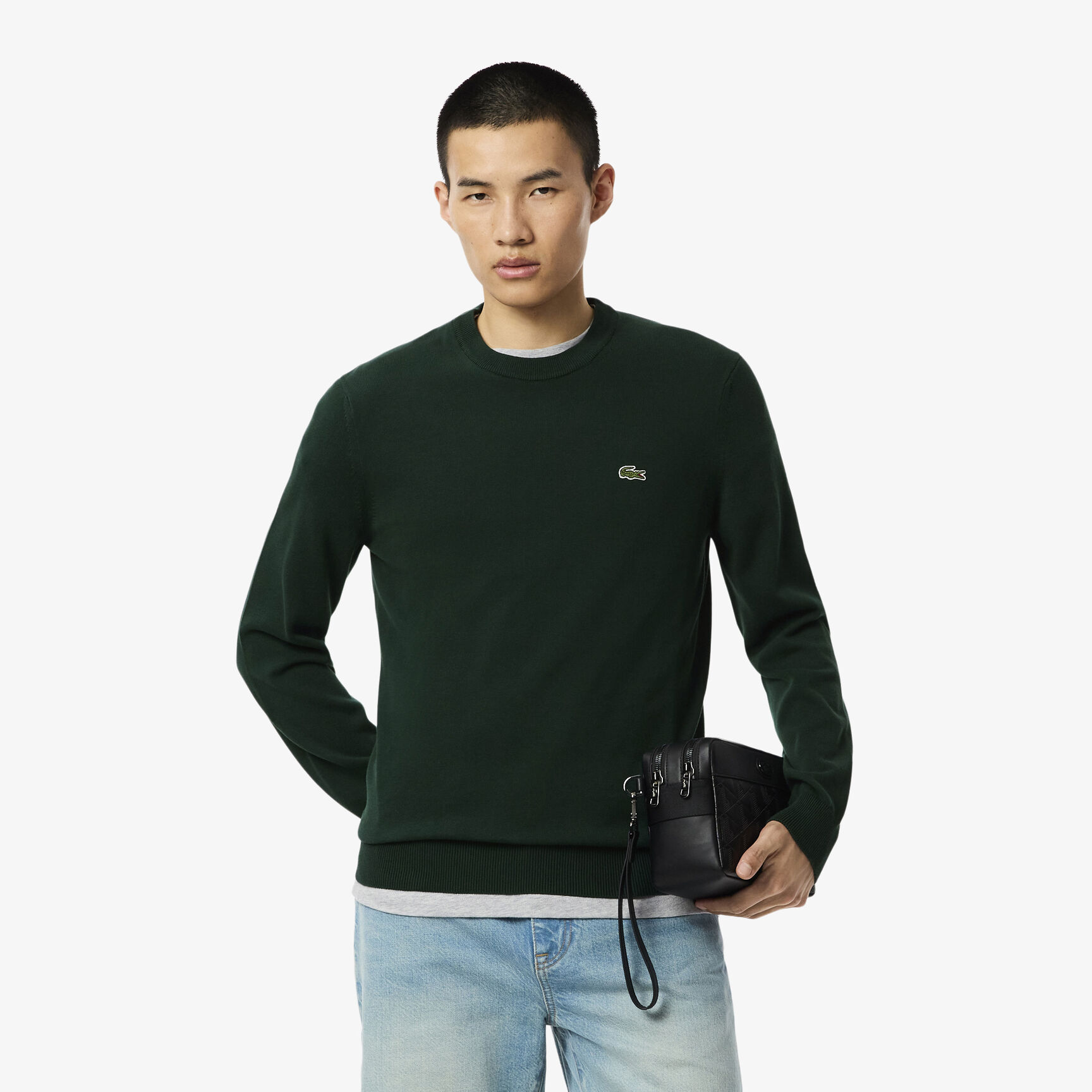 Monochrome Cotton Crew Neck Sweater Monochrome Cotton Crew Neck Sweater