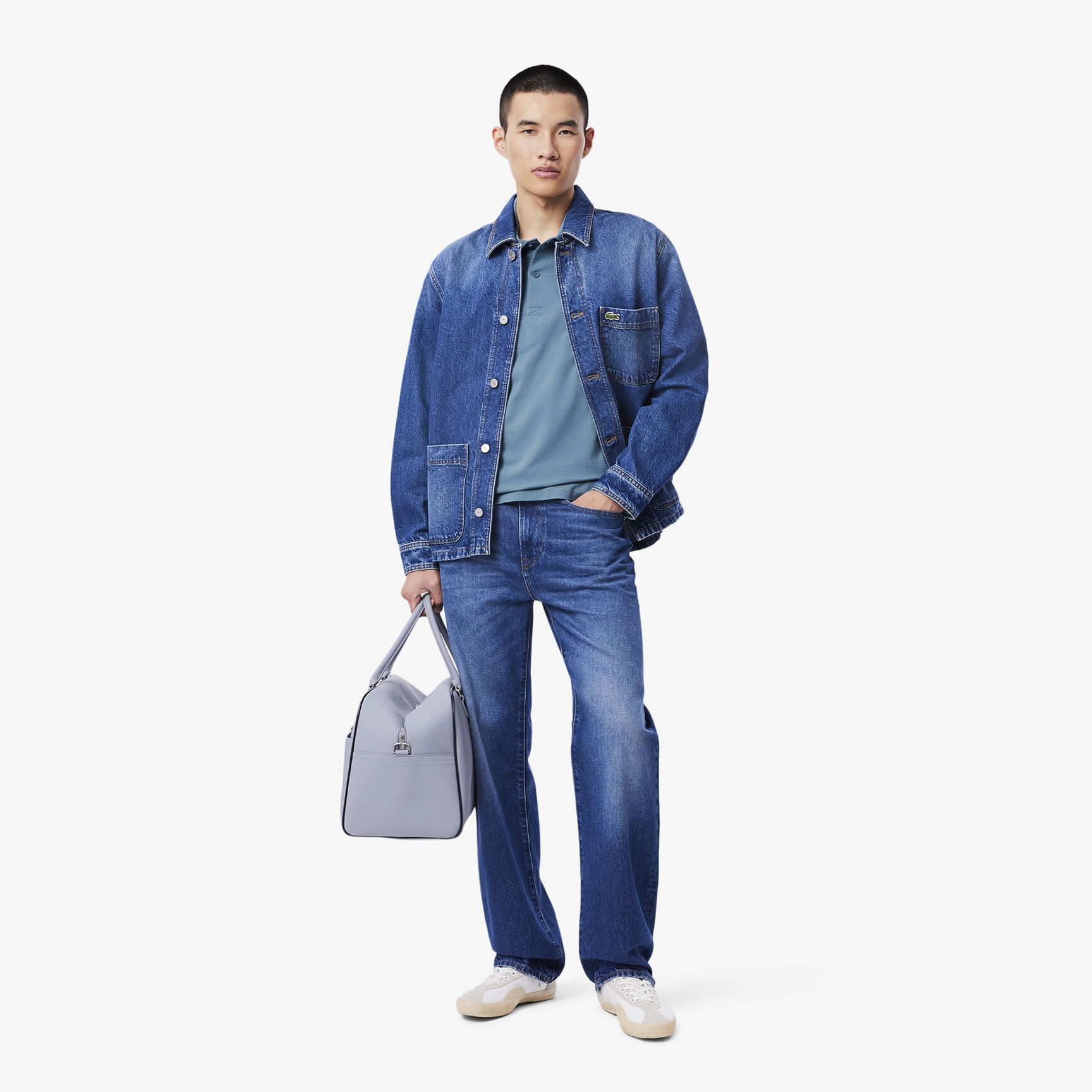 قميص بولو بقصّة عادية من مزيج القطن قميص بولو بقصّة عادية من مزيج القطن