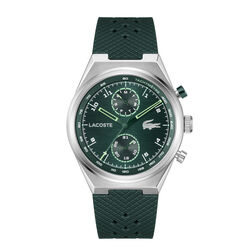 lacoste green silicone strap men s watch