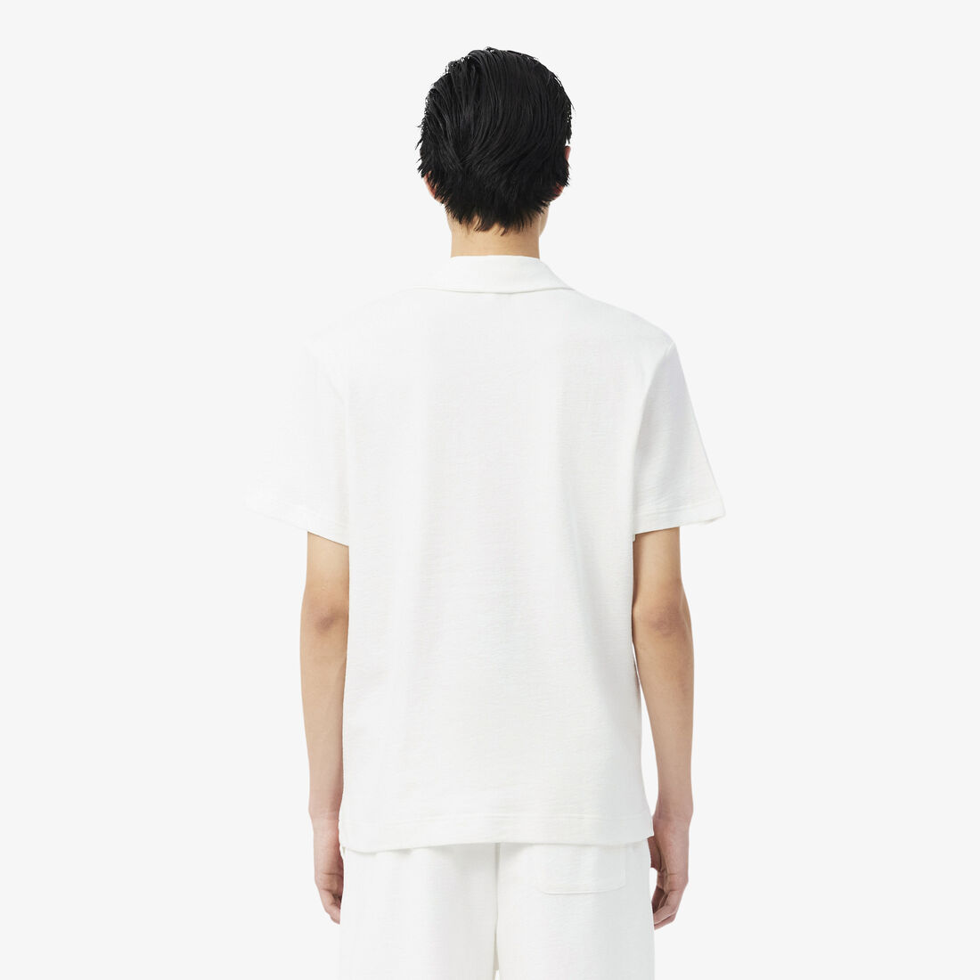 lacoste classic fit textured polo shirt
