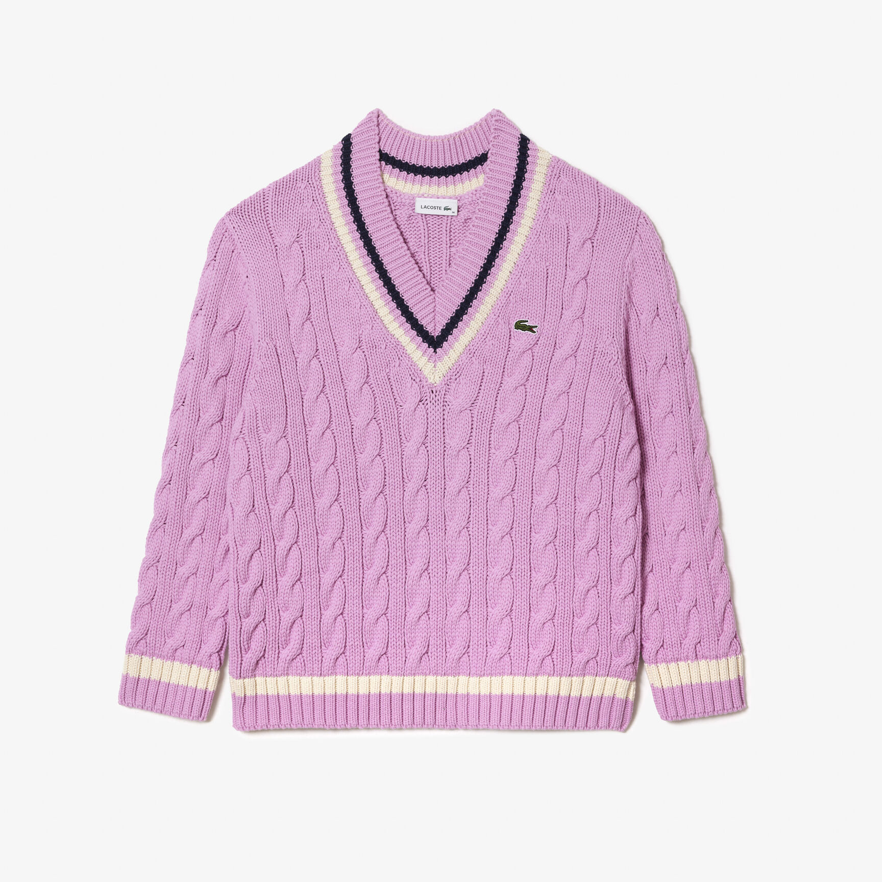 سترة متماسكة ذات لون متباين ورقبة على شكل حرف V سترة متماسكة ذات لون متباين ورقبة على شكل حرف V