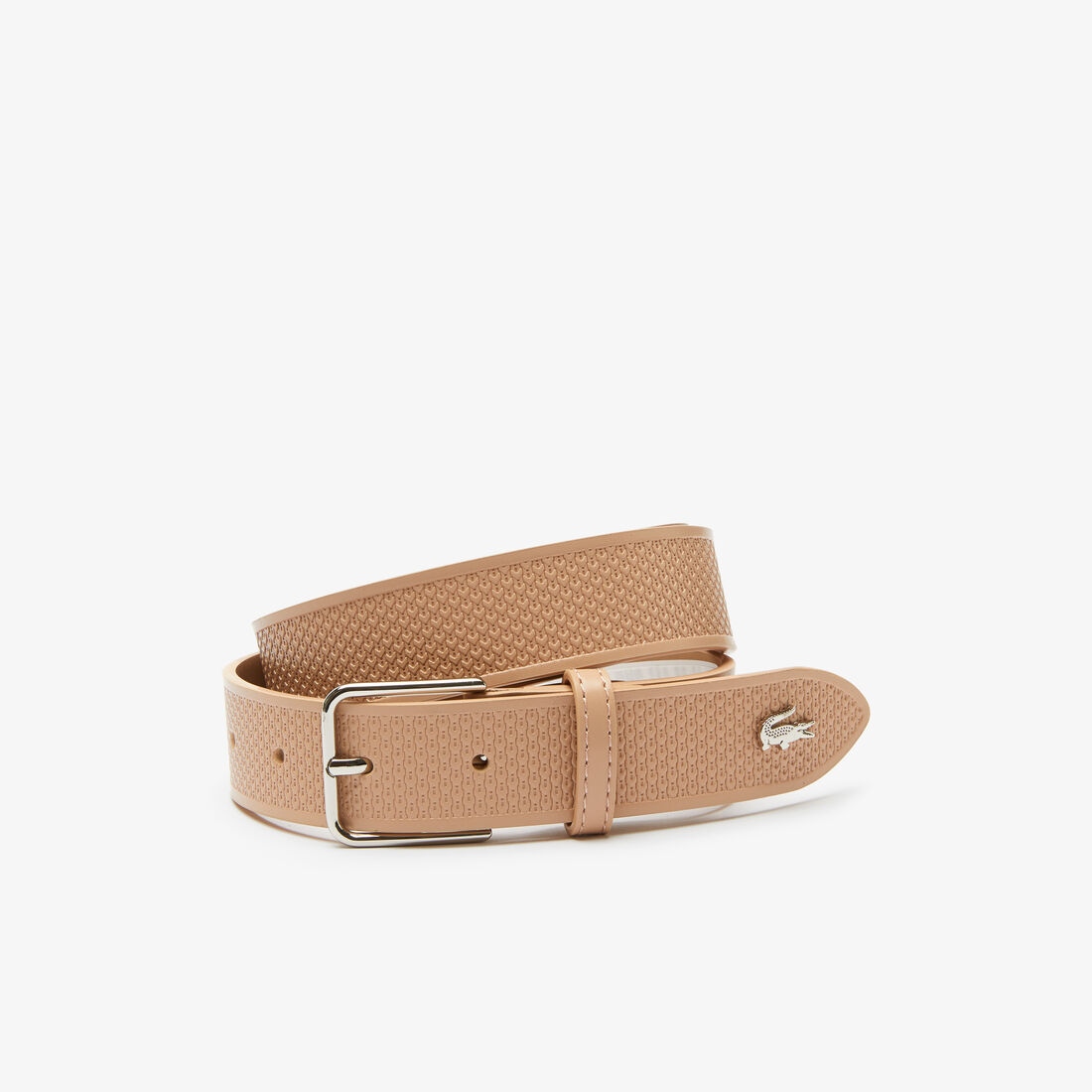 Men's Metal Crocodile Stitched Leather Belt