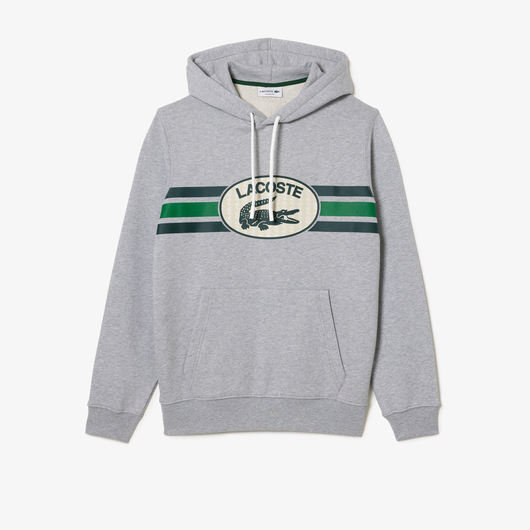 Loose Fit Monogram Print Hoodie Loose Fit Monogram Print Hoodie