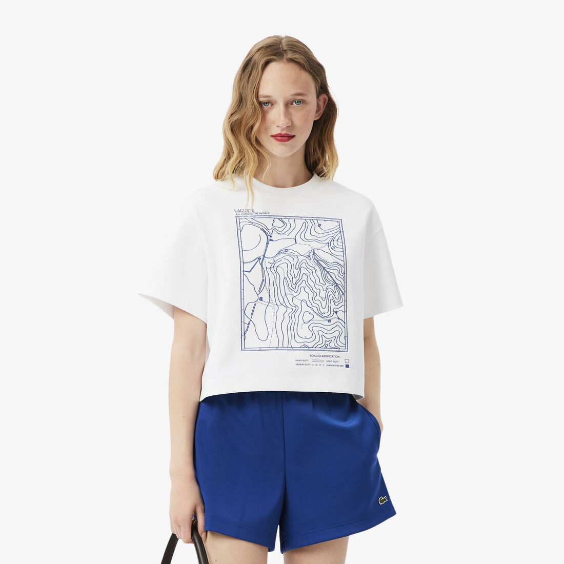 تي شيرت جيرسي ثقيل مطرز كبير الحجم