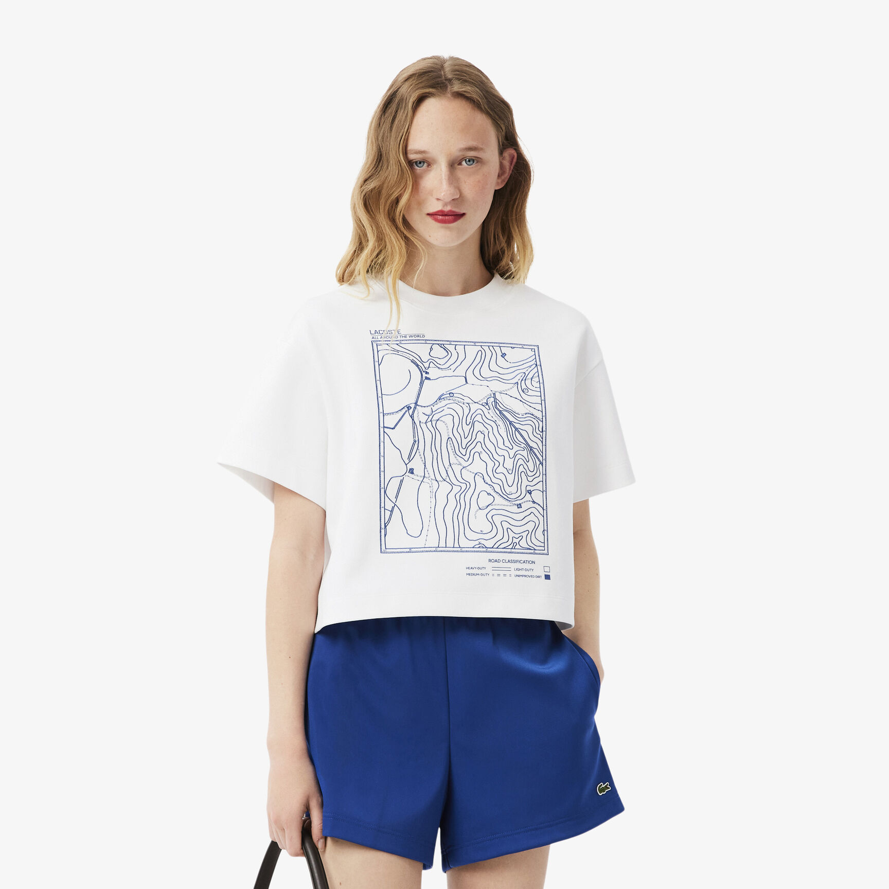 تي شيرت جيرسي ثقيل مطرز كبير الحجم