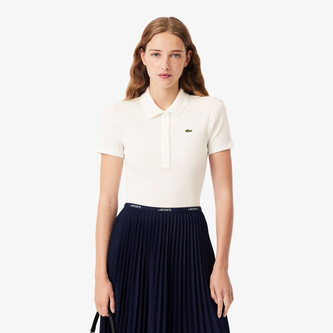 Slim Fit L.12.D Ribbed Cotton Polo Shirt