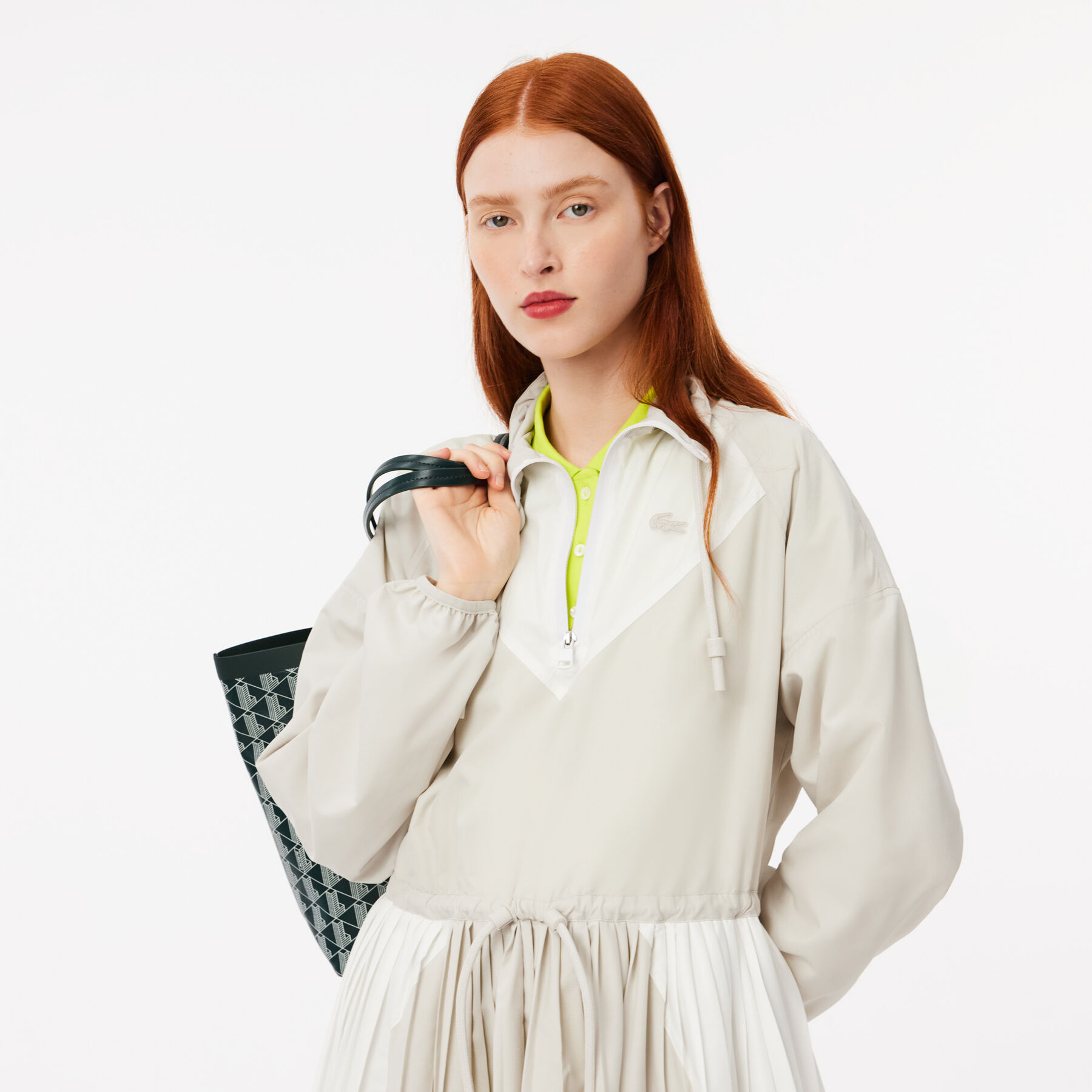 Long-Sleeved Colourblock Dress lacoste long sleeved colourblock dress