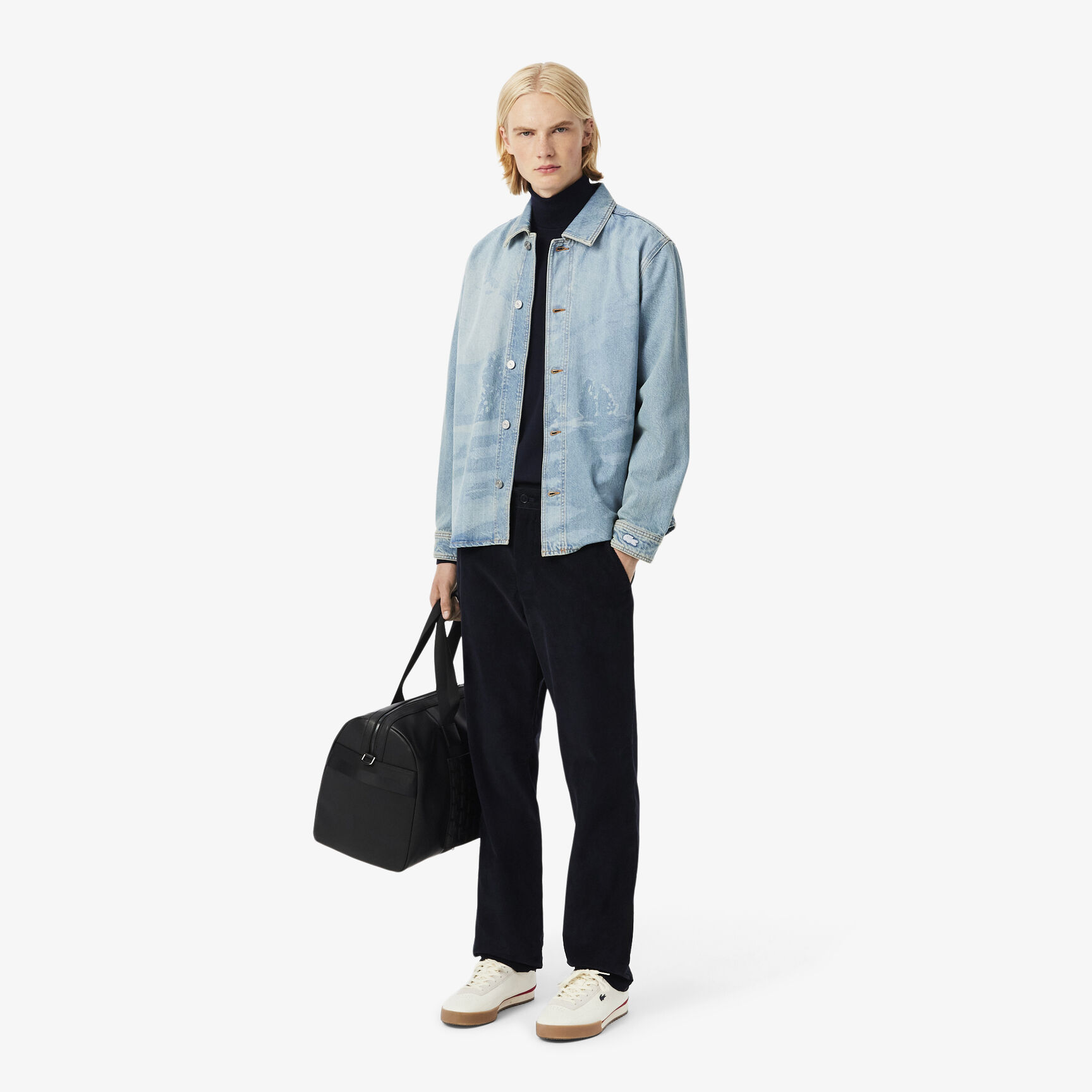 سويت شيرت من مزيج قطني برقبة عالية وسحَّاب للرجال سويت شيرت من مزيج قطني برقبة عالية وسحَّاب للرجال