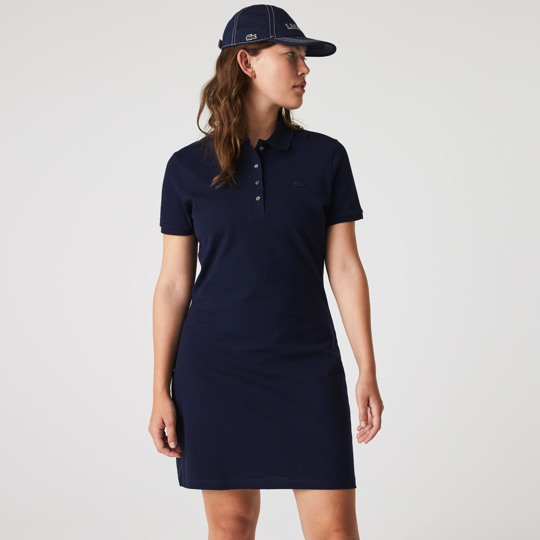 Slim Fit Stretch Petit Pique Polo Dress