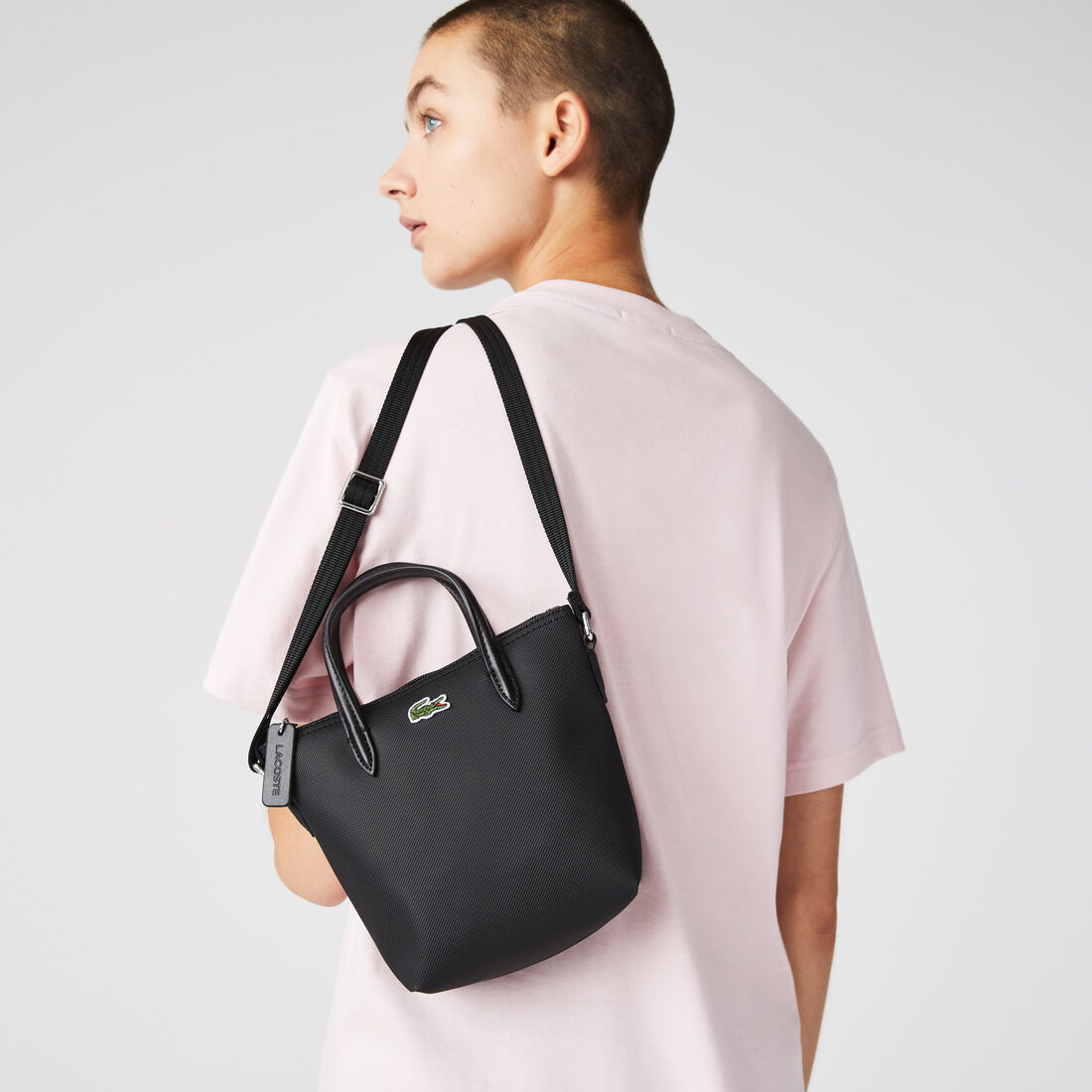 Women's L.12.12 Concept Petit Pique Coated Canvas Mini Zip Tote Bag