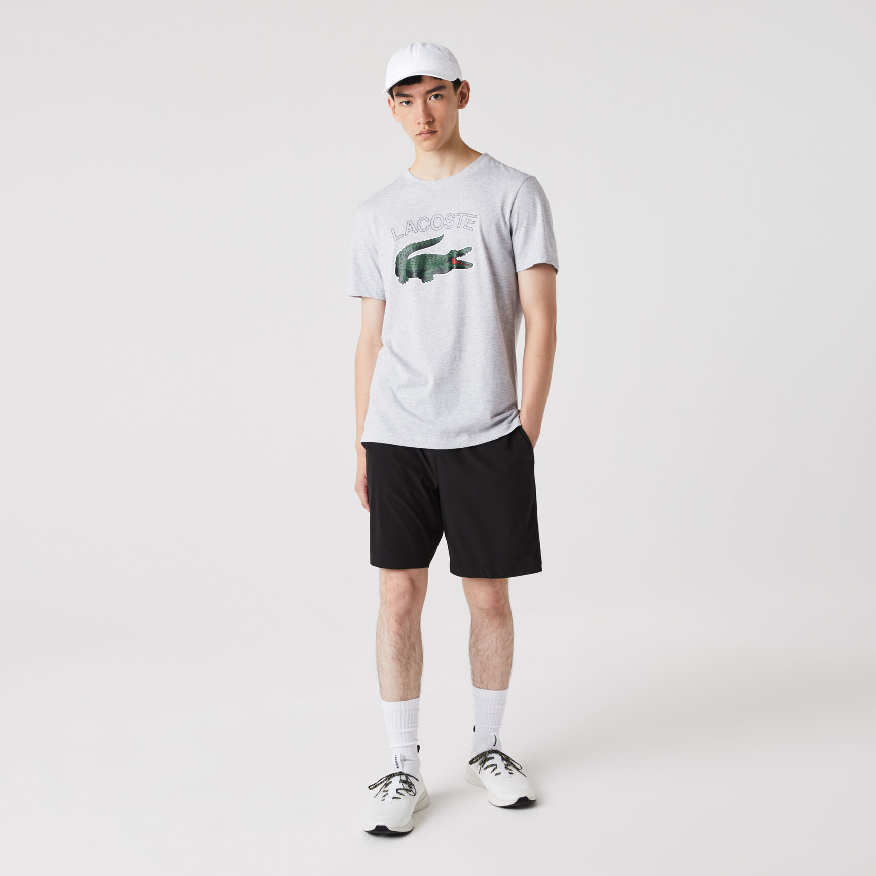 تيشيرت جيرسيه بطبعة تمساح للرجال مجموعة Lacoste SPORT تيشيرت جيرسيه بطبعة تمساح للرجال مجموعة Lacoste SPORT