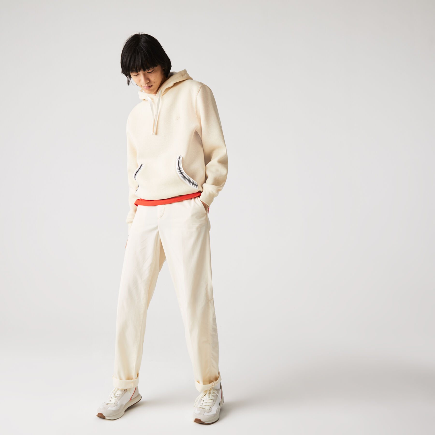 Men’s Hooded Contrast Pocket Cotton Blend Sweatshirt lacoste men s hooded contrast pocket cotton blend sweatshirt