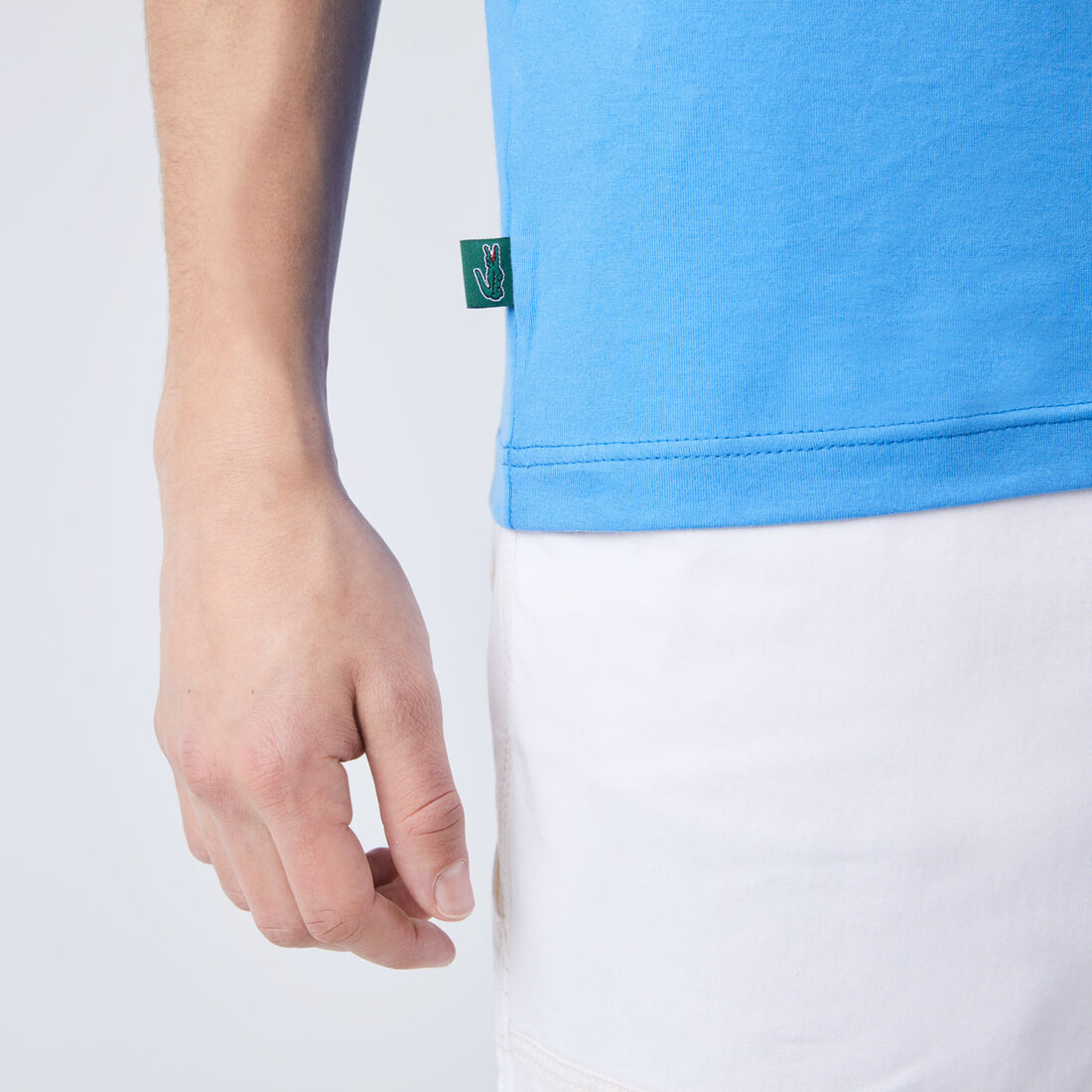 تيشيرت قطن بفتحة رقبة مستديرة وتطريز مضارب تنس للرجال تيشيرت قطن بفتحة رقبة مستديرة وتطريز مضارب تنس للرجال