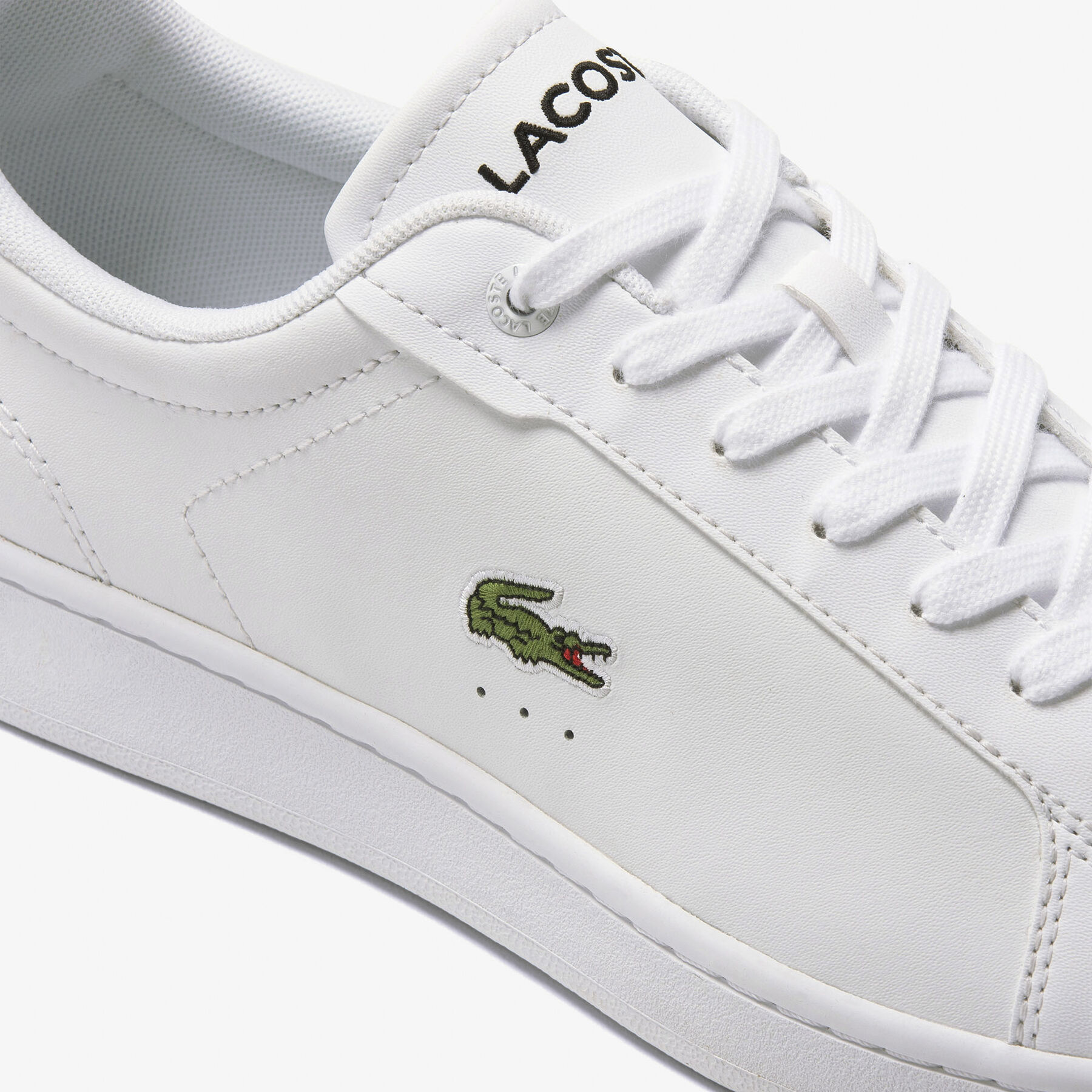 Men's Lacoste Carnaby Pro Leather Heel Pop Trainers men s lacoste carnaby pro leather heel pop trainers