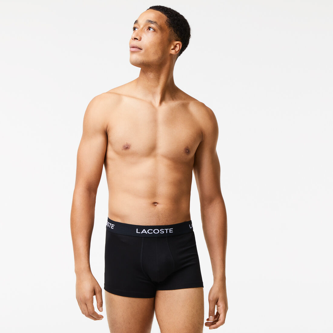 طقم بوكسر لاكوست قطن مطاطي للرجال، 5 قطع